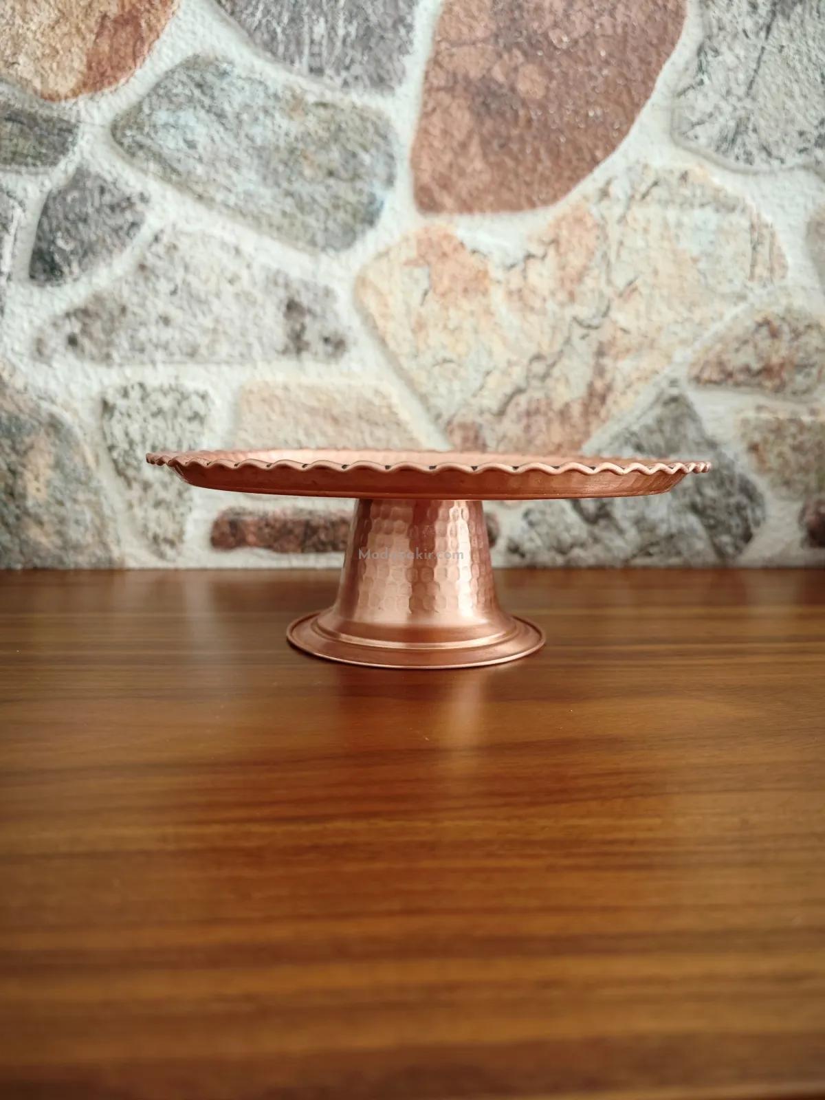 Bakır Pasta Standı 27 cm - Görsel 4