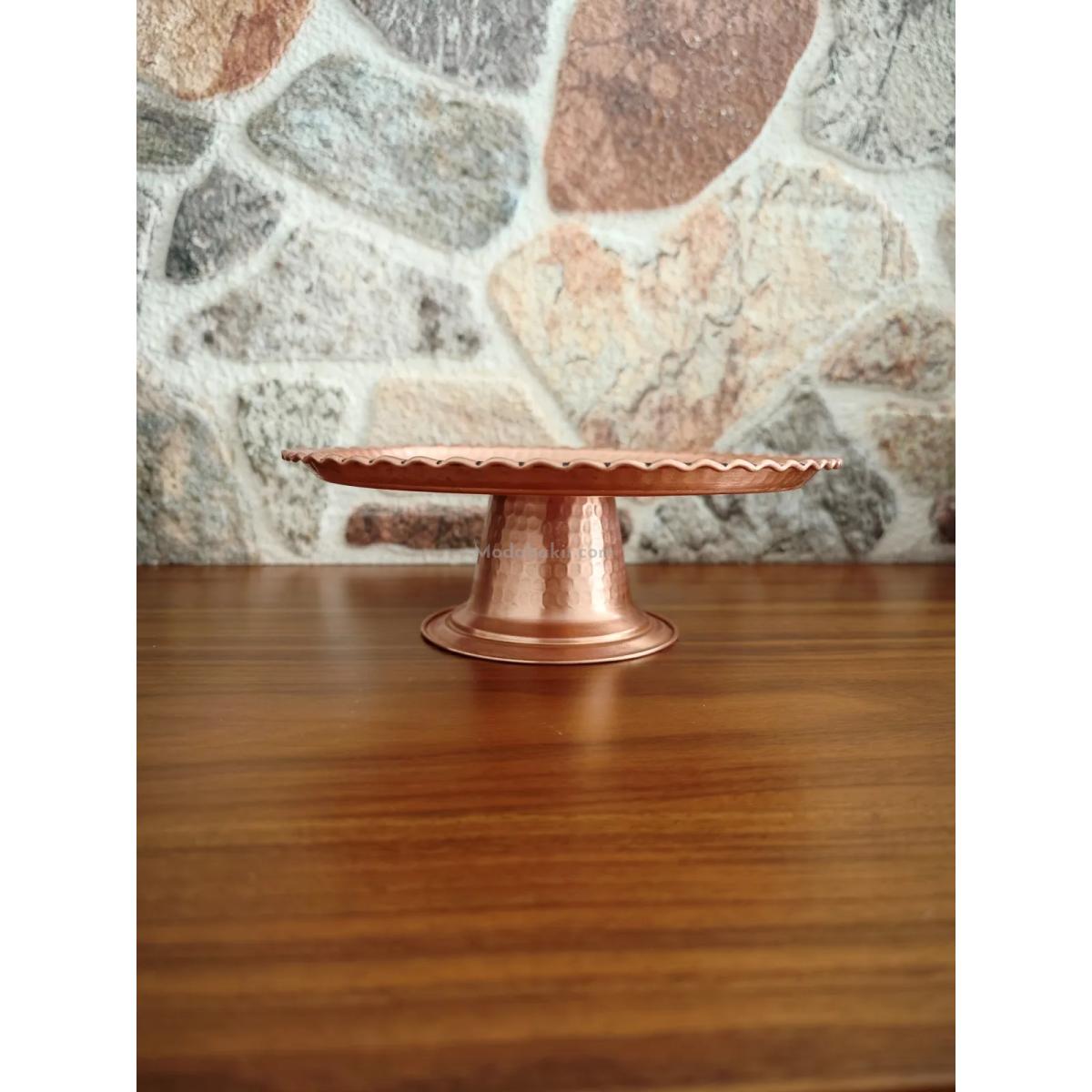 Bakır Pasta Standı 27 cm - Görsel 4