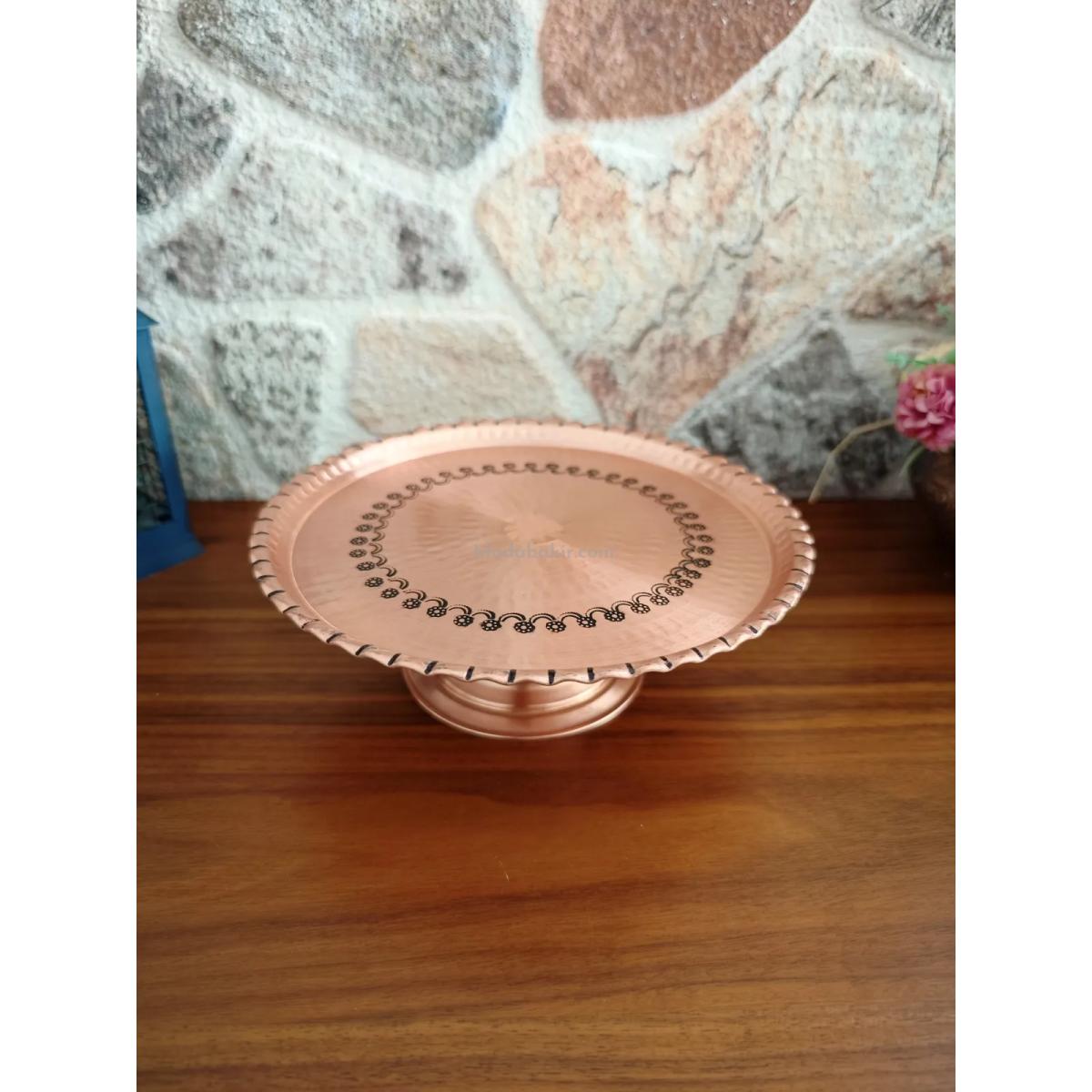 Bakır Pasta Standı 27 cm - Görsel 5