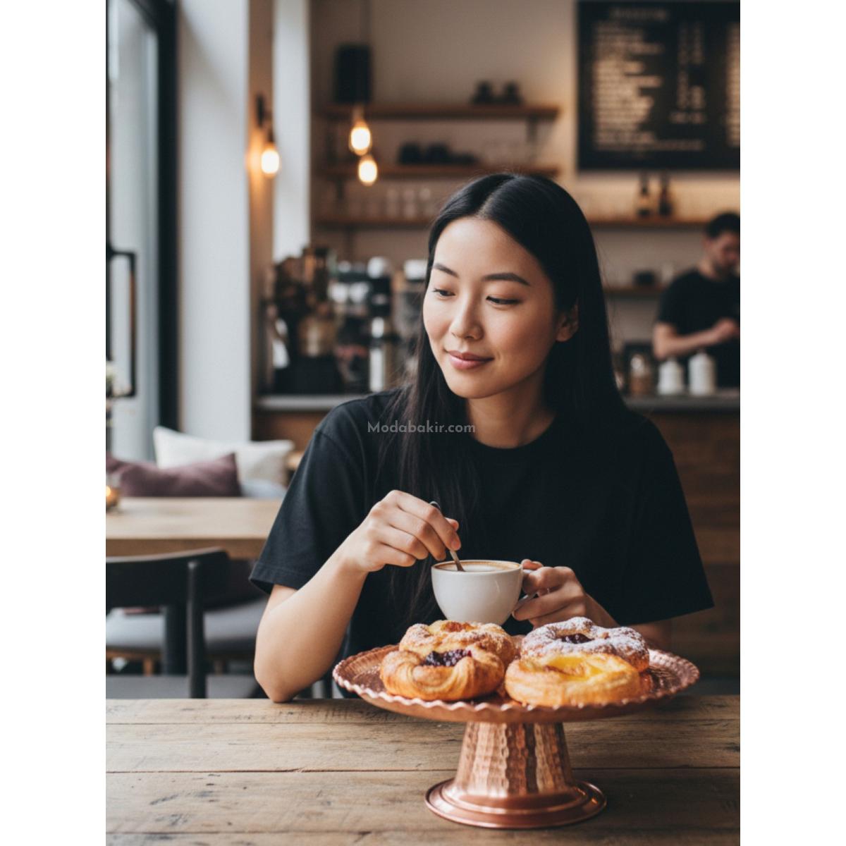 Bakır Pasta Standı 27 cm - Görsel 6