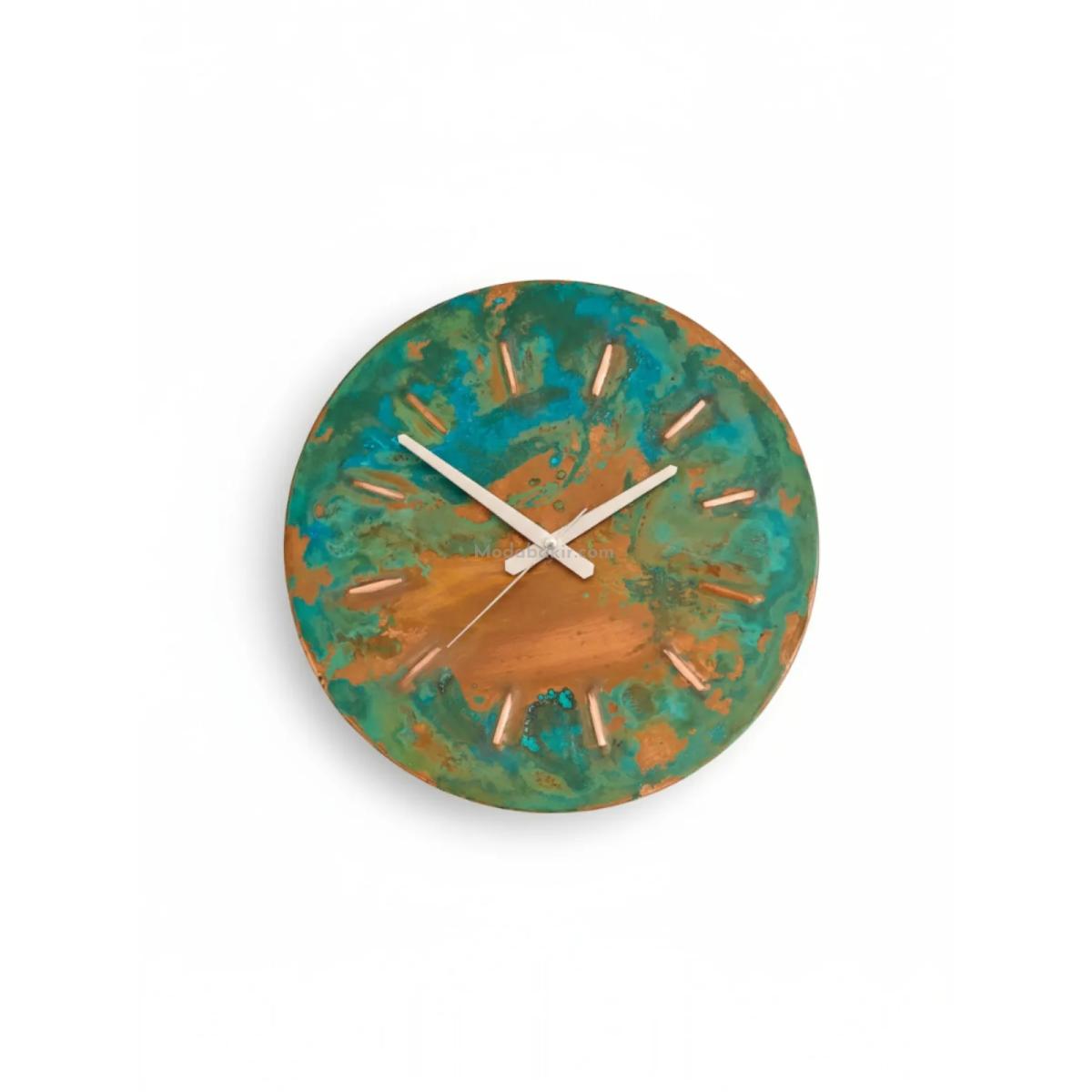 Bakır Patina Duvar Saati 30 cm - Görsel 1