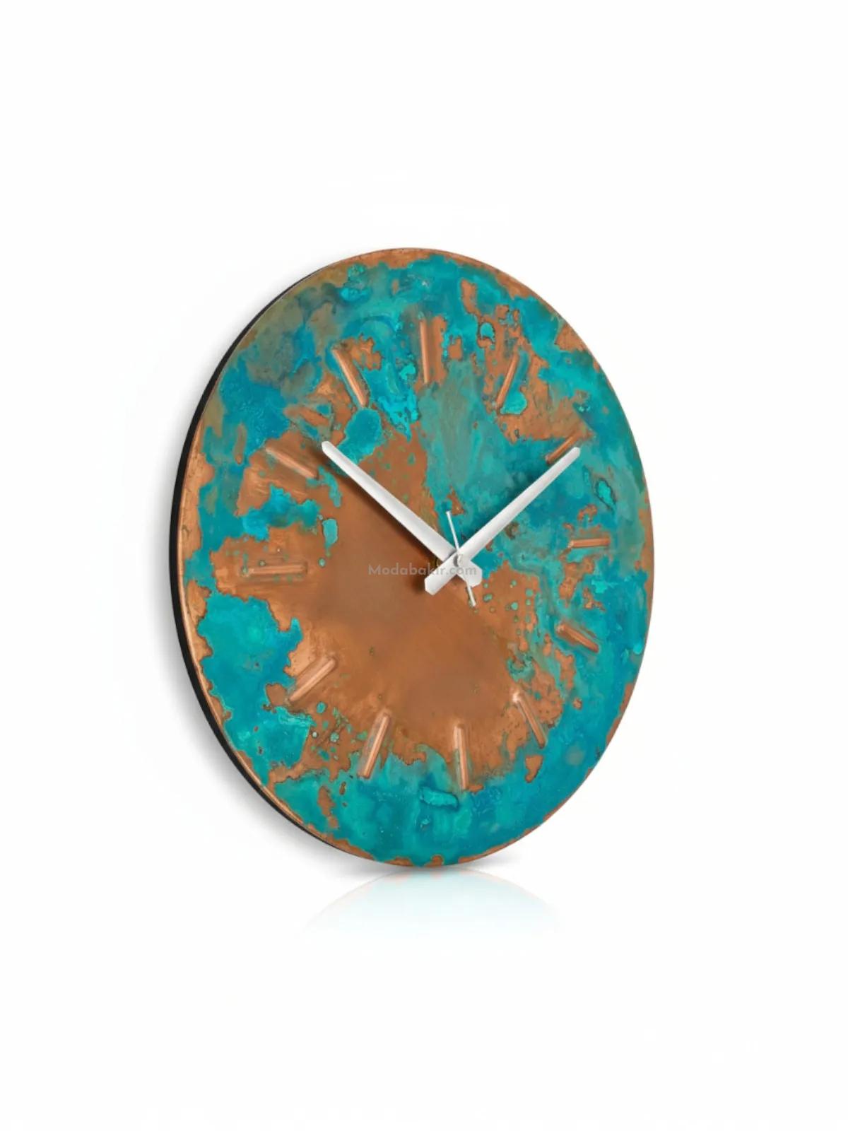 Bakır Patina Duvar Saati 30 cm - Görsel 2