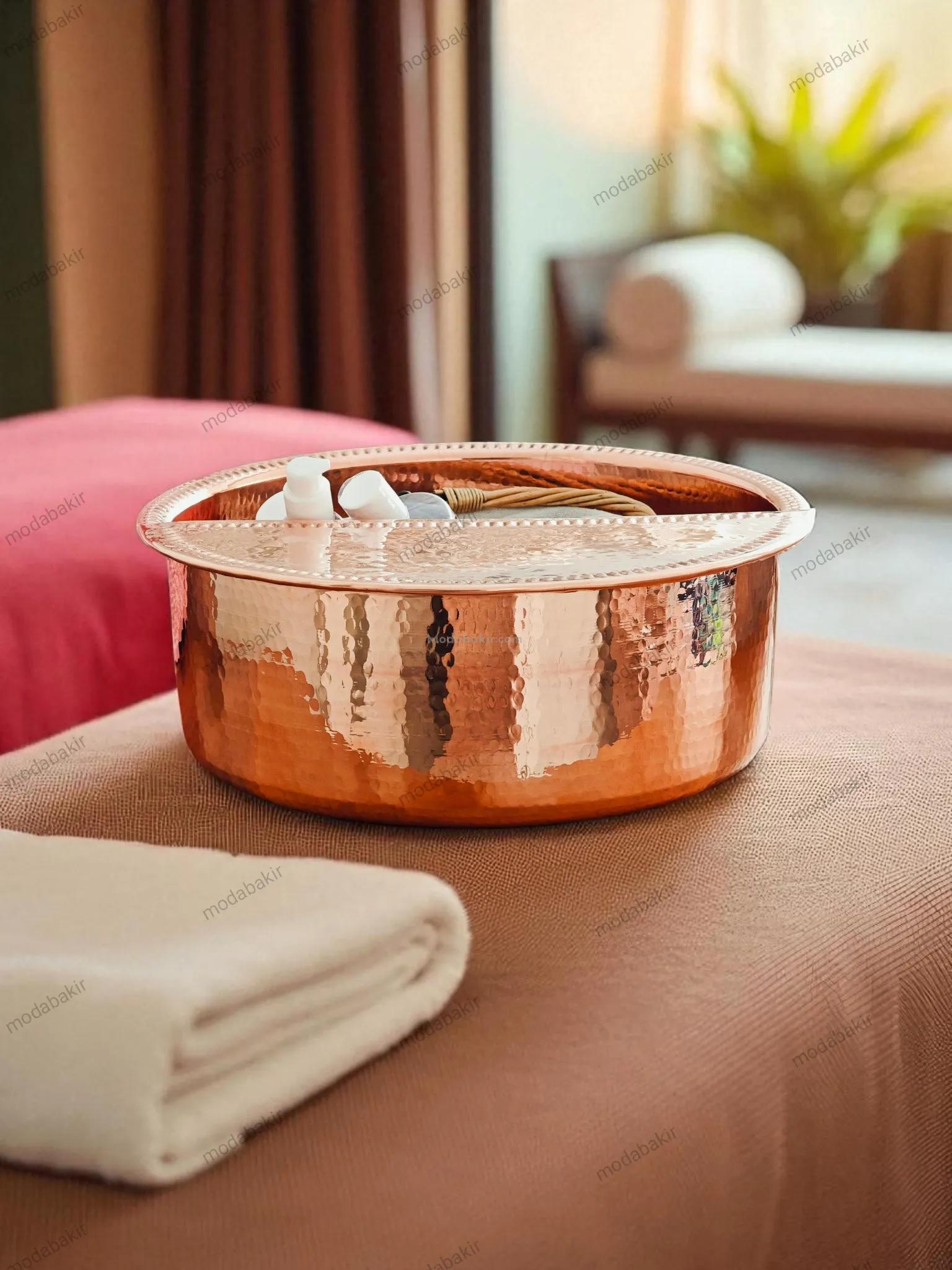 Bakır Pedikür Leğeni 40 cm - Görsel 2