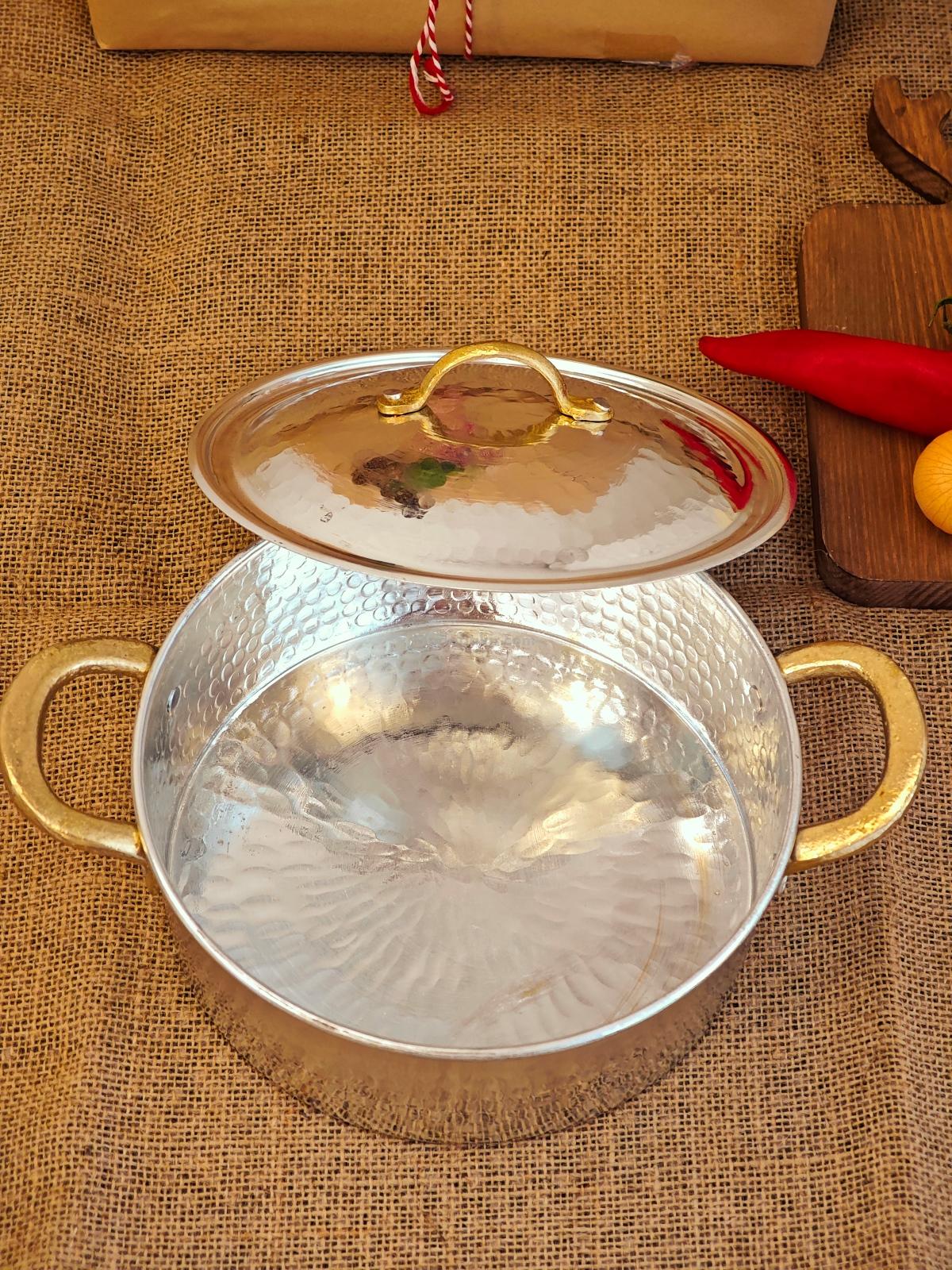Bakır Pilav Tencere 22 cm - Görsel 5
