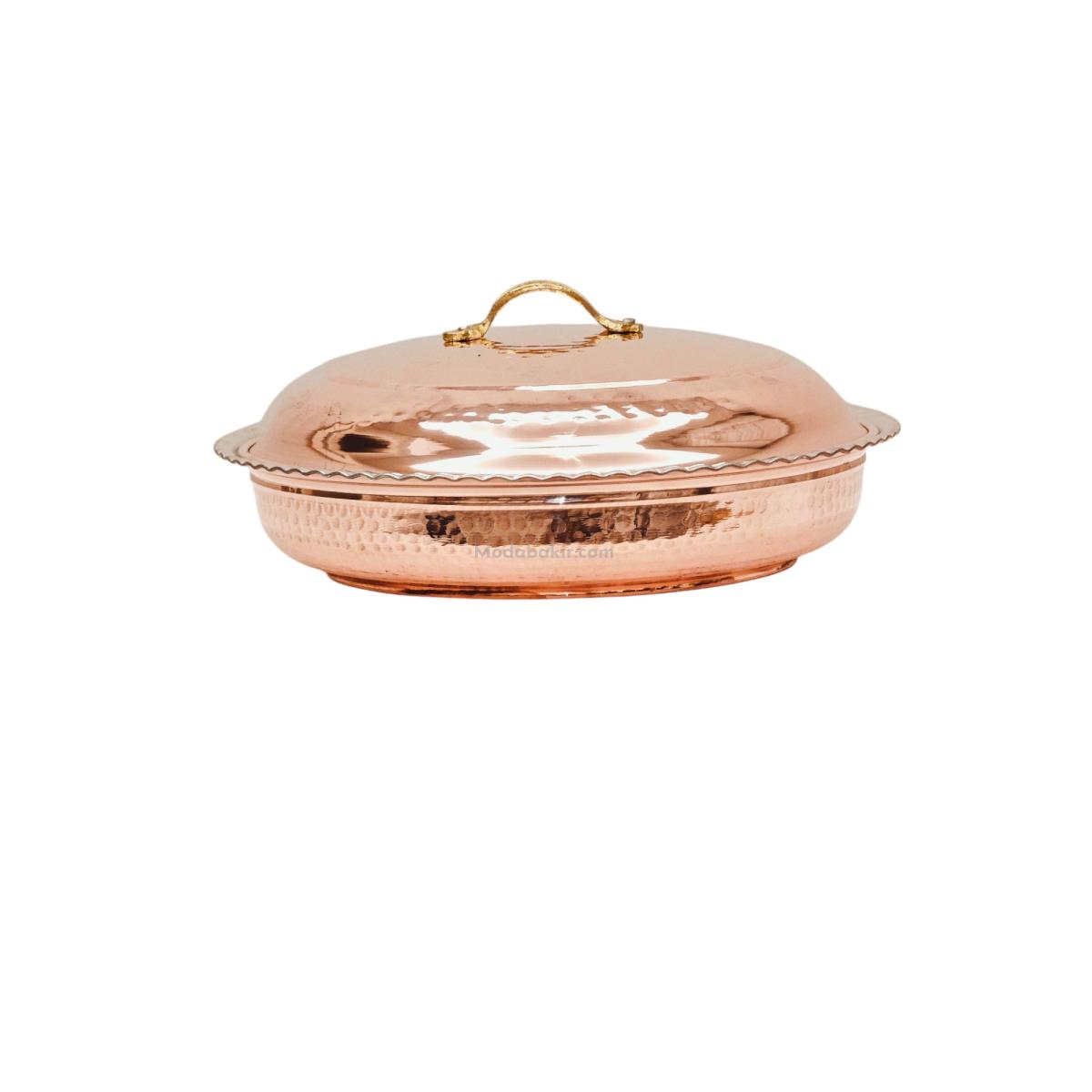 Bakır Pilav Tencere El Yapımı 30 Cm - Görsel 1