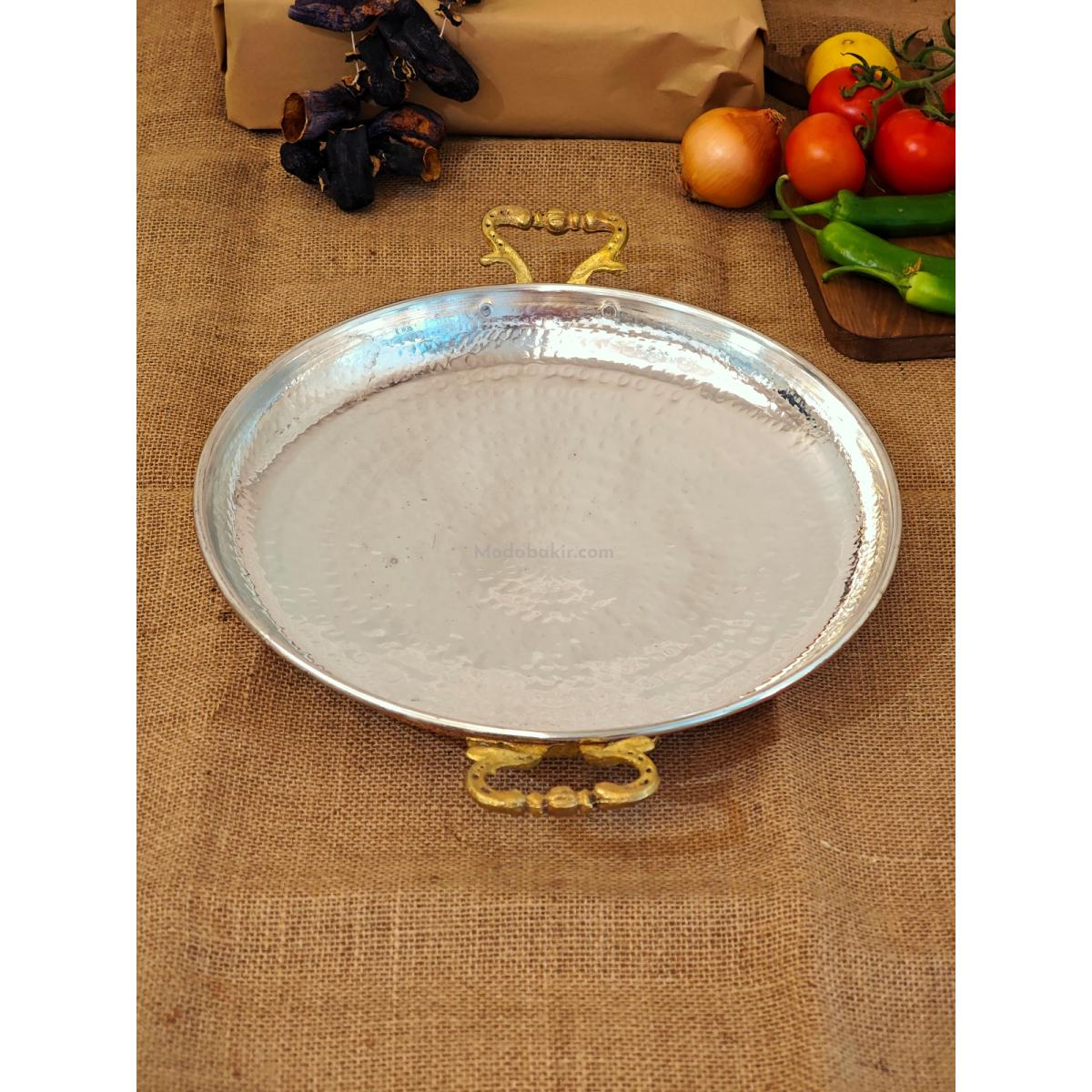 Bakır Sac Kavurma Tavası 43 cm - Görsel 2