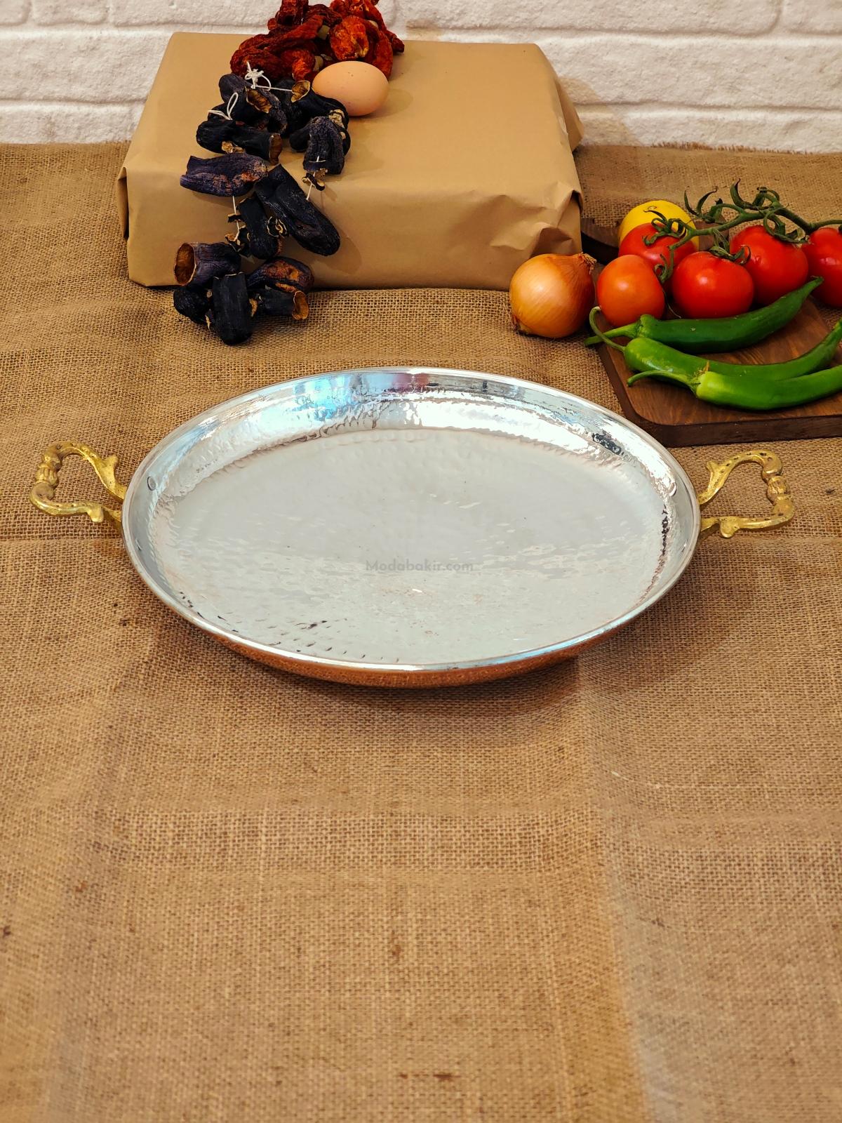 Bakır Sac Kavurma Tavası 43 cm - Görsel 3