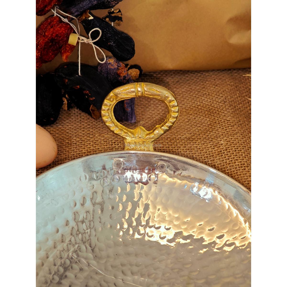 Bakır Sac Tava, Kavurma Tavası 28 cm - Görsel 5