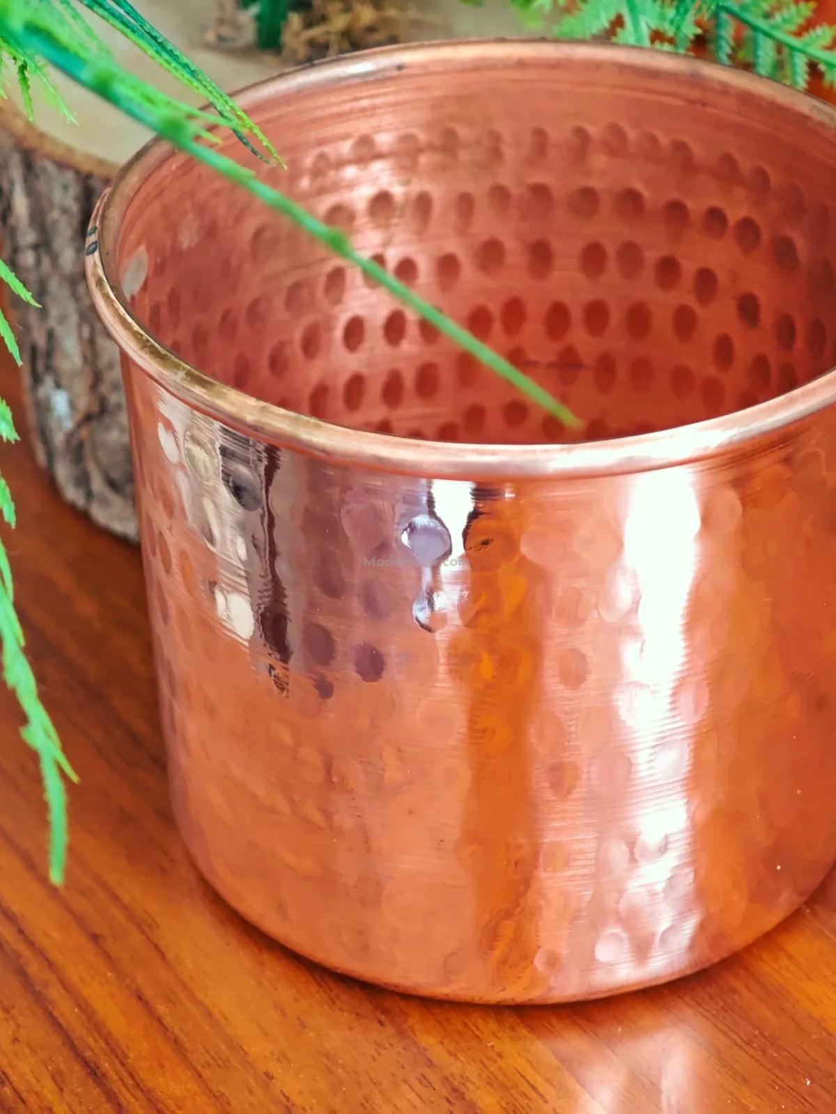 Bakır Saksı 4 Lü Set - Görsel 5