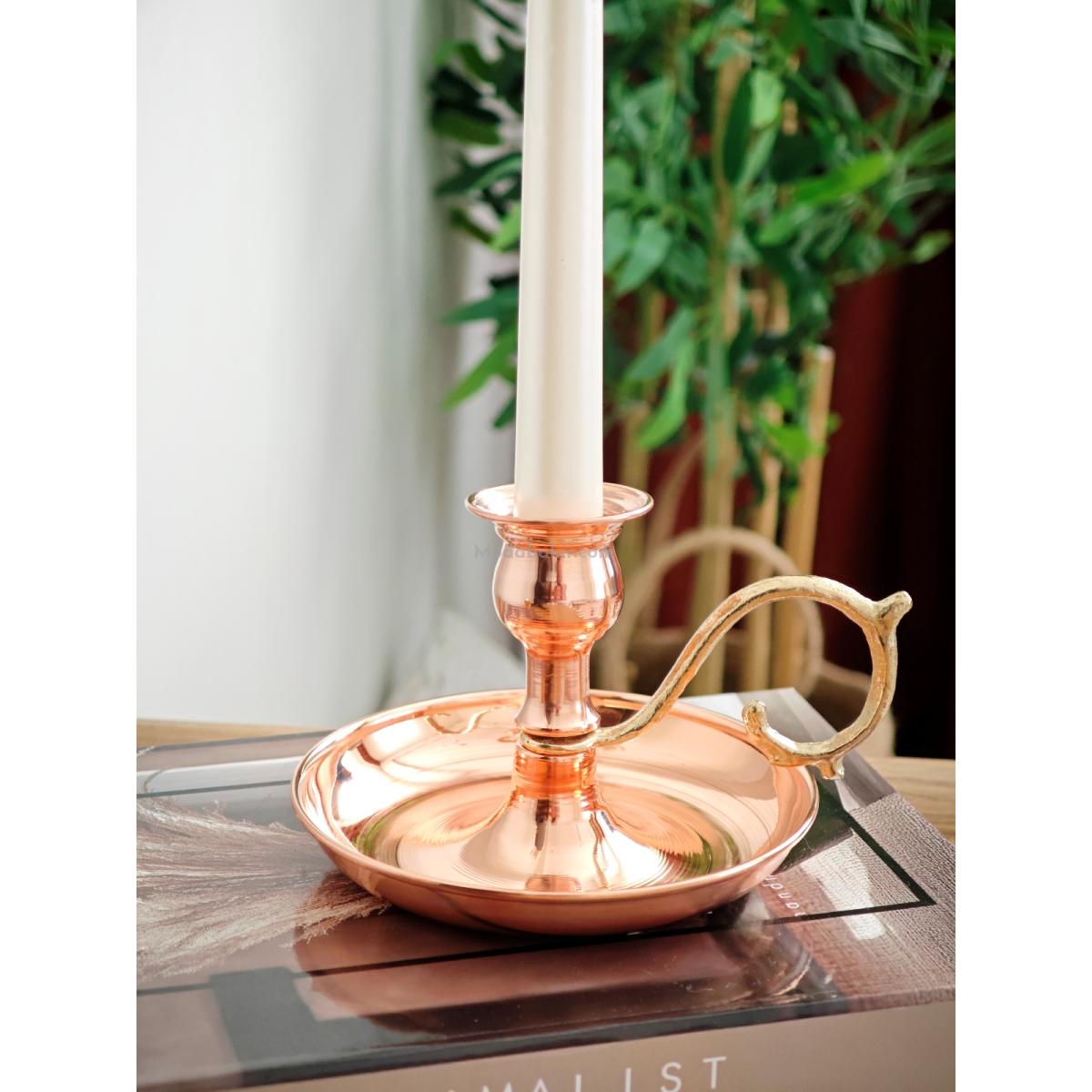 Bakır Şamdan Mumluk - Görsel 2