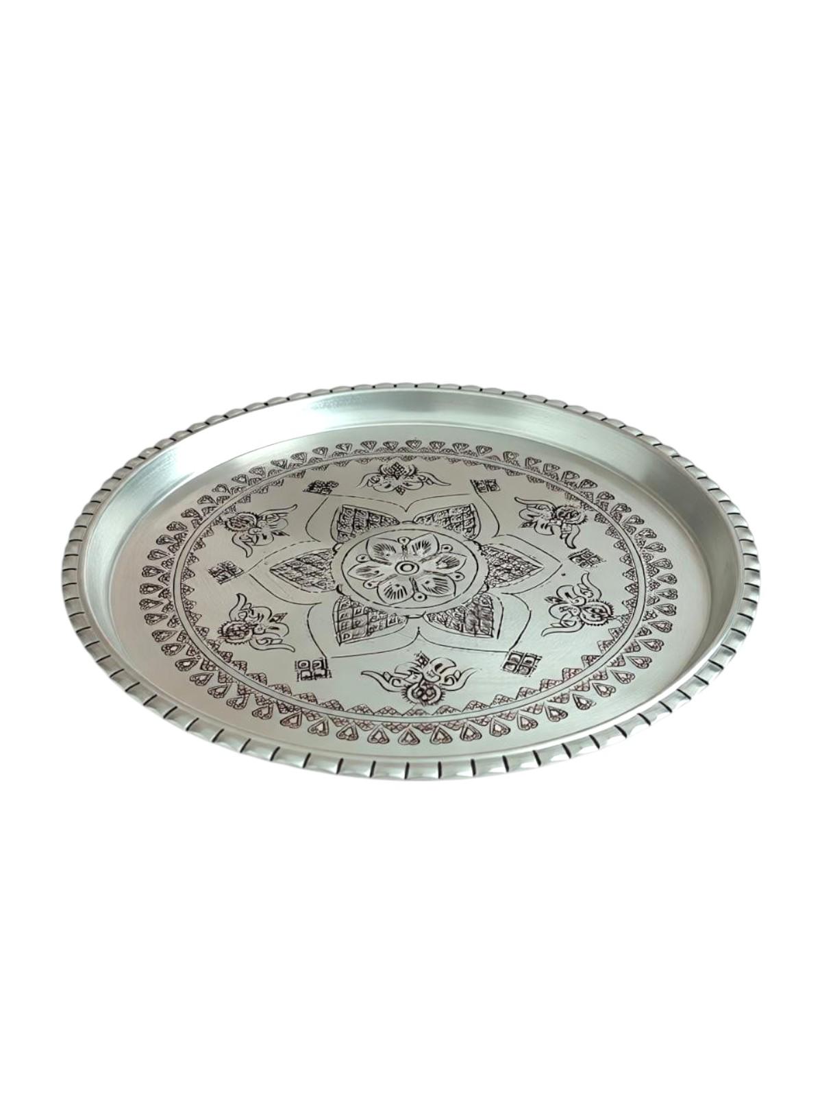 Bakır Şark Köşesi Tepsi 45 Cm - Görsel 1