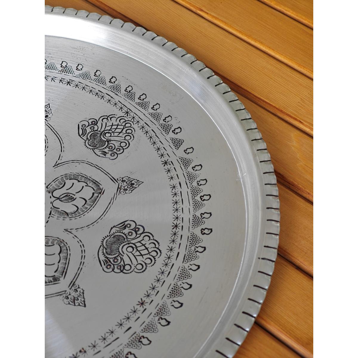 Bakır Şark Köşesi Tepsi 45 Cm - Görsel 6