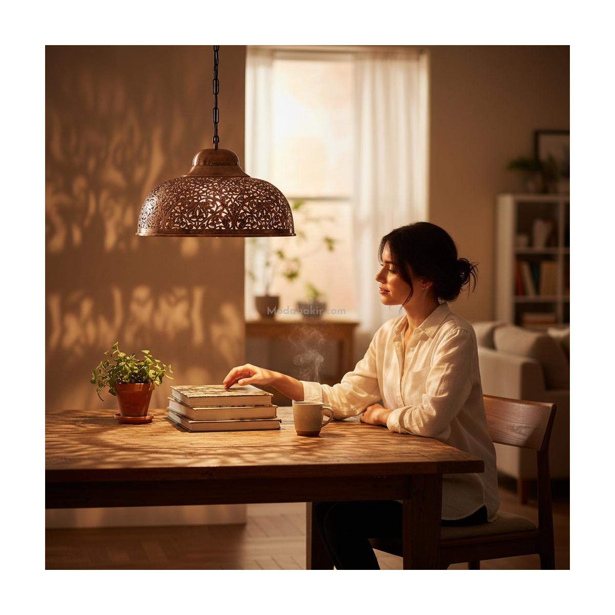 Bakır Sarkıt Avize El Yapımı - Görsel 5