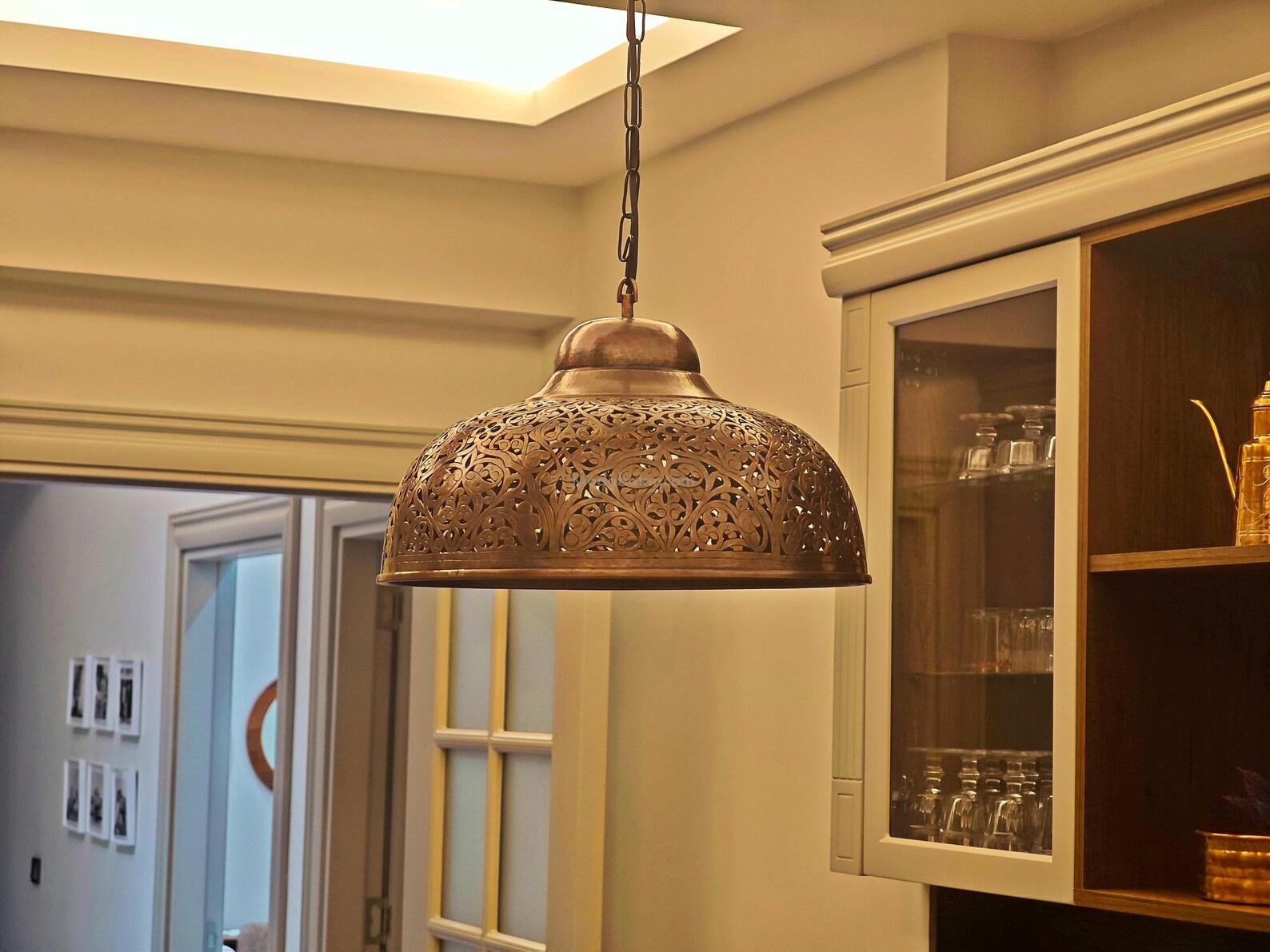 Bakır Sarkıt Avize El Yapımı - Görsel 6