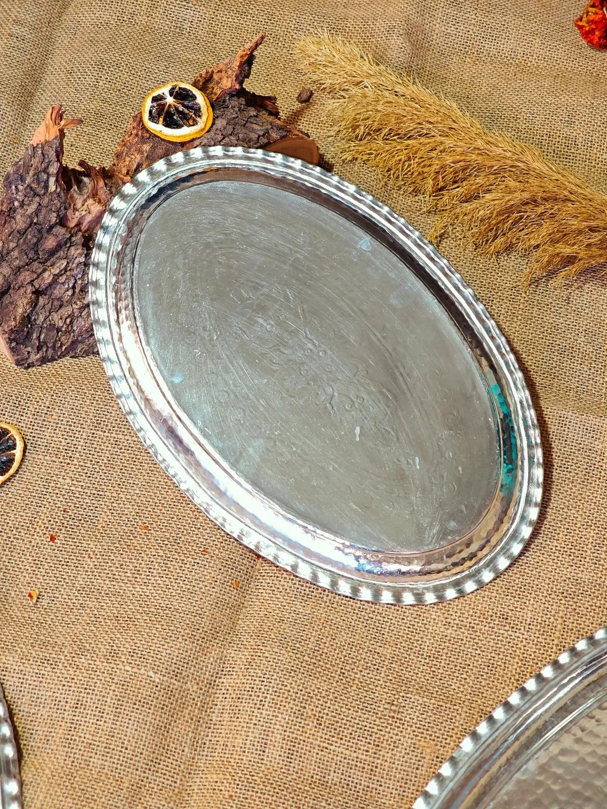 Bakır Servis Kayık Tabak 34 cm - Görsel 3