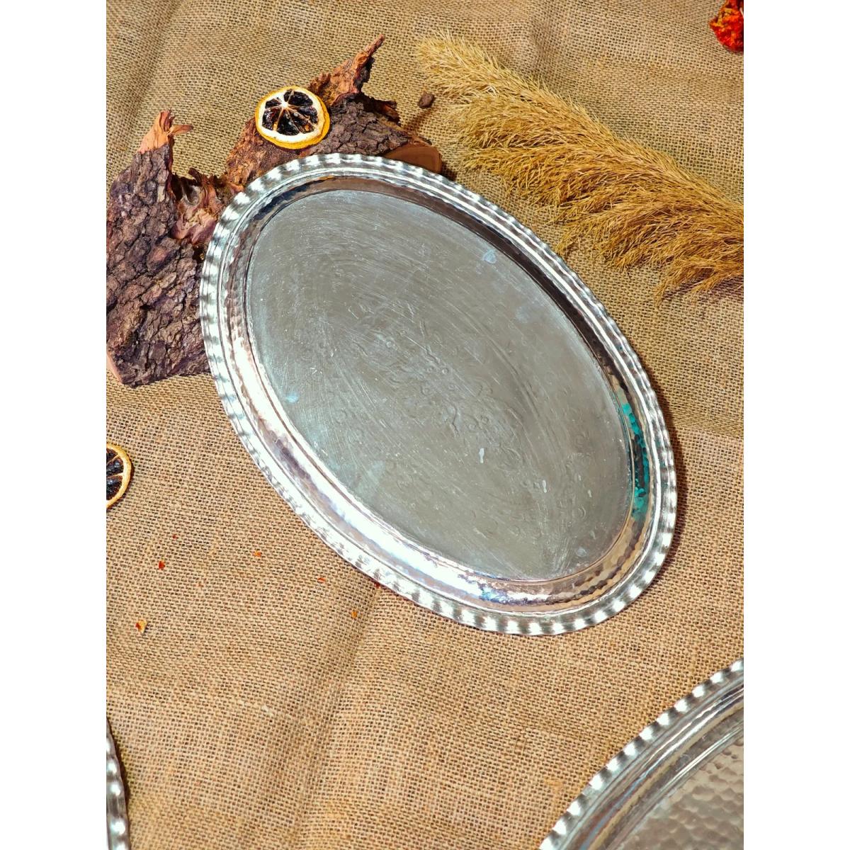 Bakır Servis Kayık Tabak 34 cm - Görsel 3