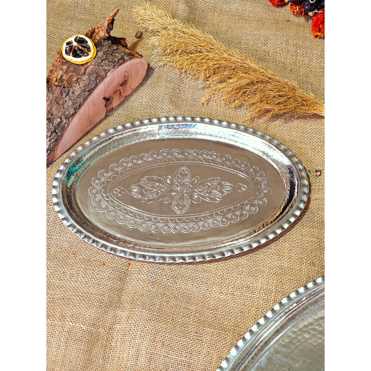 Bakır Servis Kayık Tabak 34 cm - Görsel 4