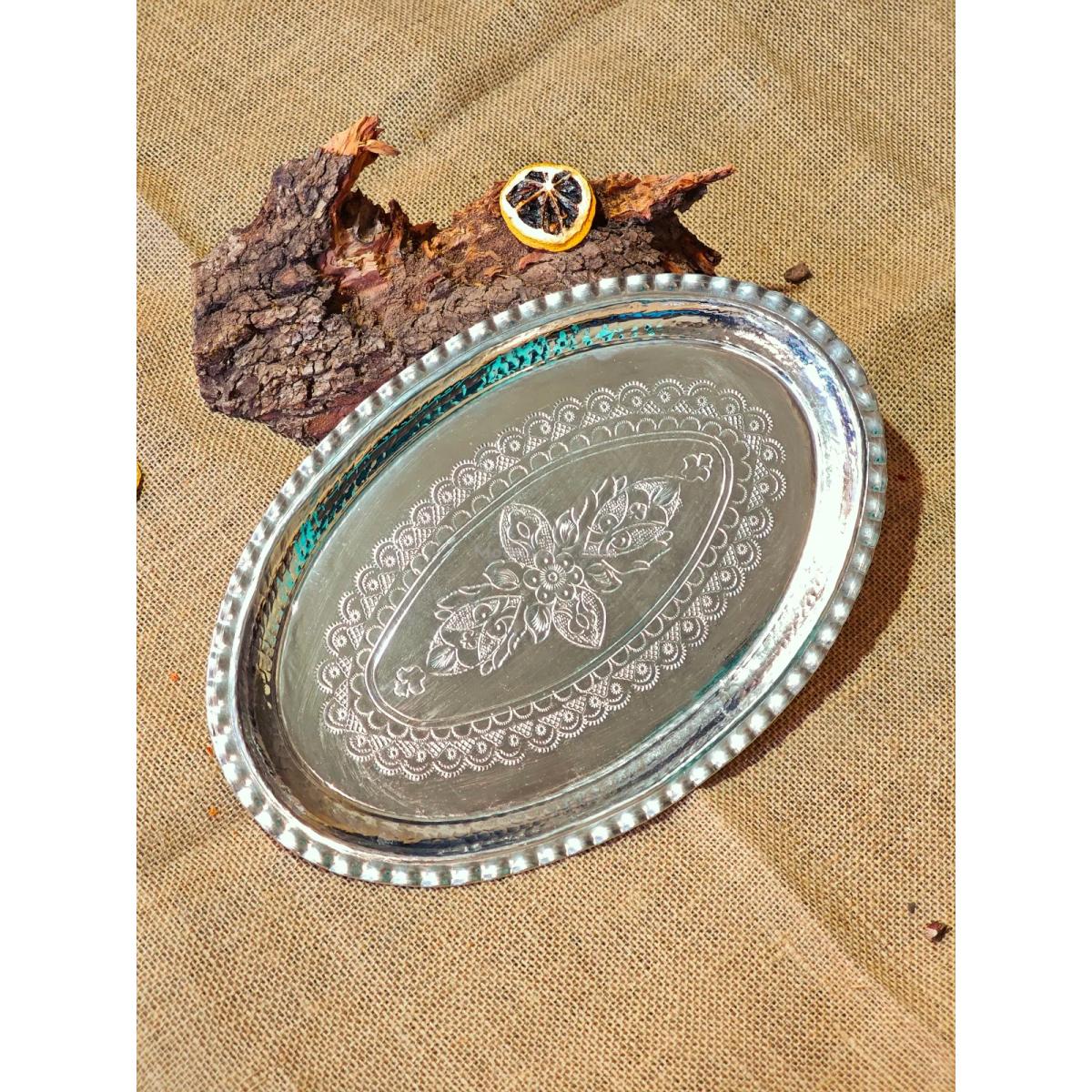 Bakır Servis Kayık Tabak 34 cm - Görsel 5