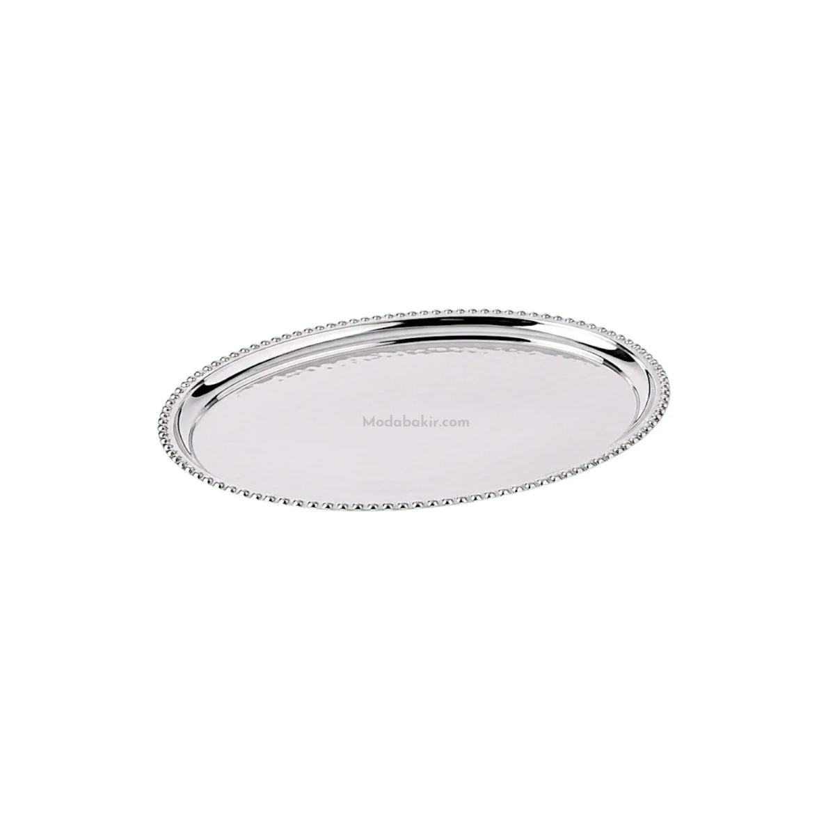 Bakır Servis Kayık Tabak 47 cm - Görsel 1