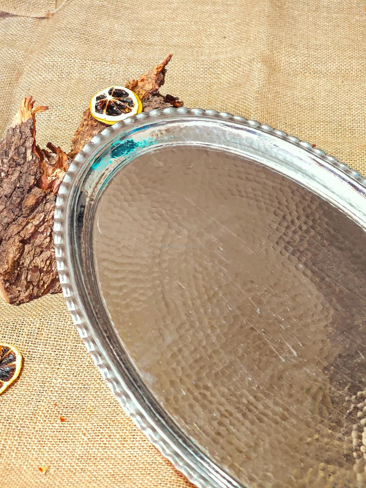 Bakır Servis Kayık Tabak 47 cm - Görsel 3