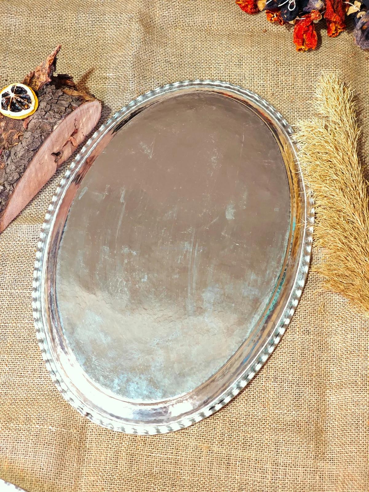 Bakır Servis Kayık Tabak 47 cm - Görsel 4