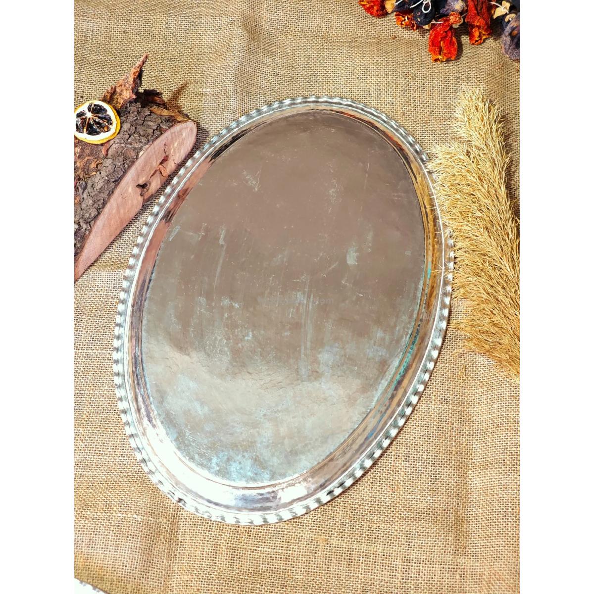 Bakır Servis Kayık Tabak 47 cm - Görsel 4