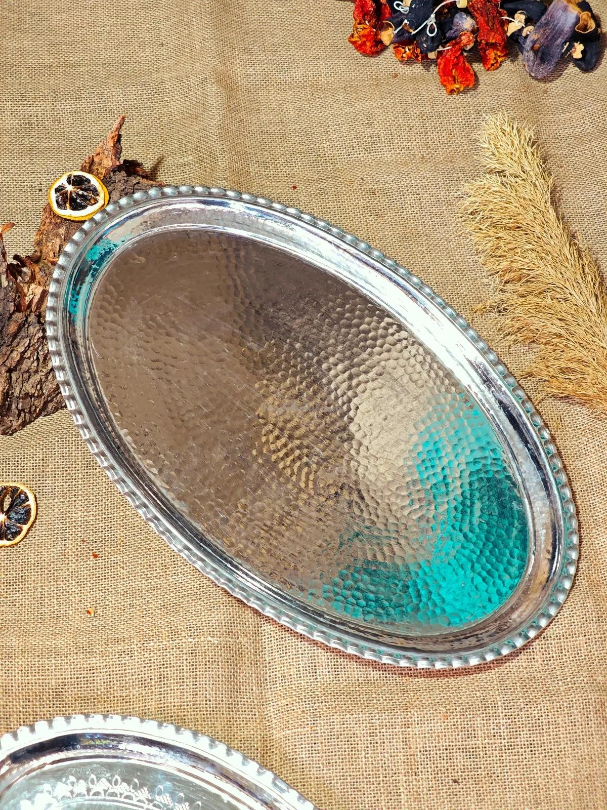 Bakır Servis Kayık Tabak 47 cm - Görsel 5