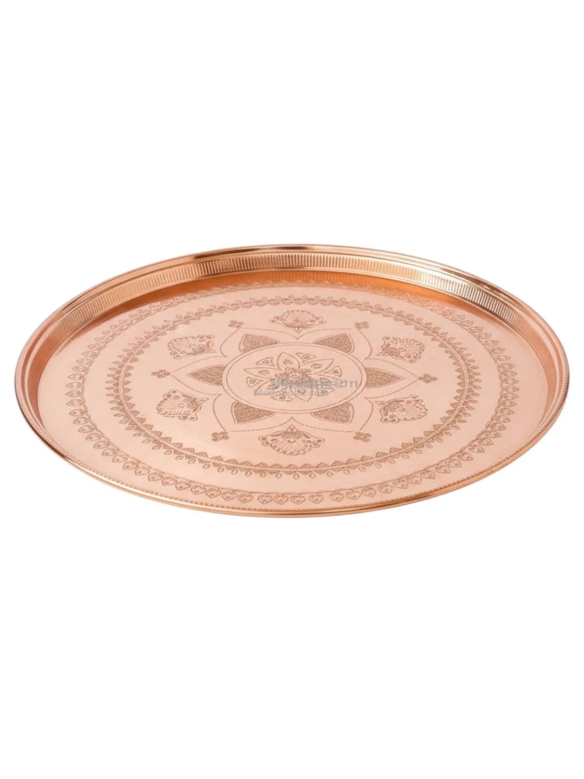 Bakır Sini El Yapımı 74 cm - Görsel 1