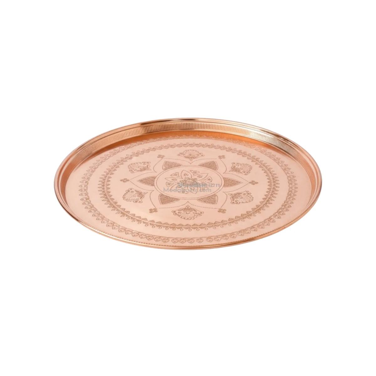 Bakır Sini El Yapımı 74 cm - Görsel 2