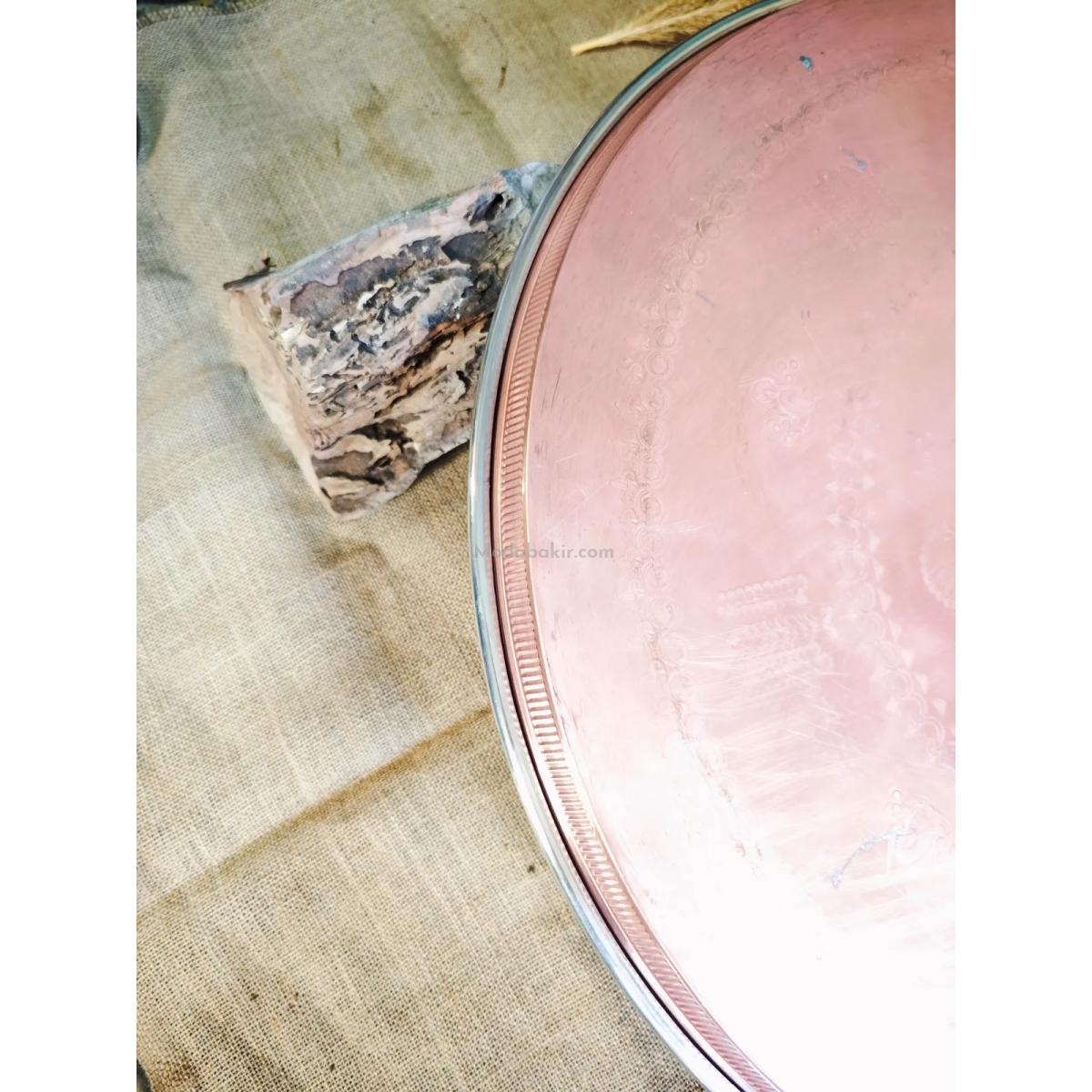 Bakır Sini Eskitme Model 79 cm - Görsel 3