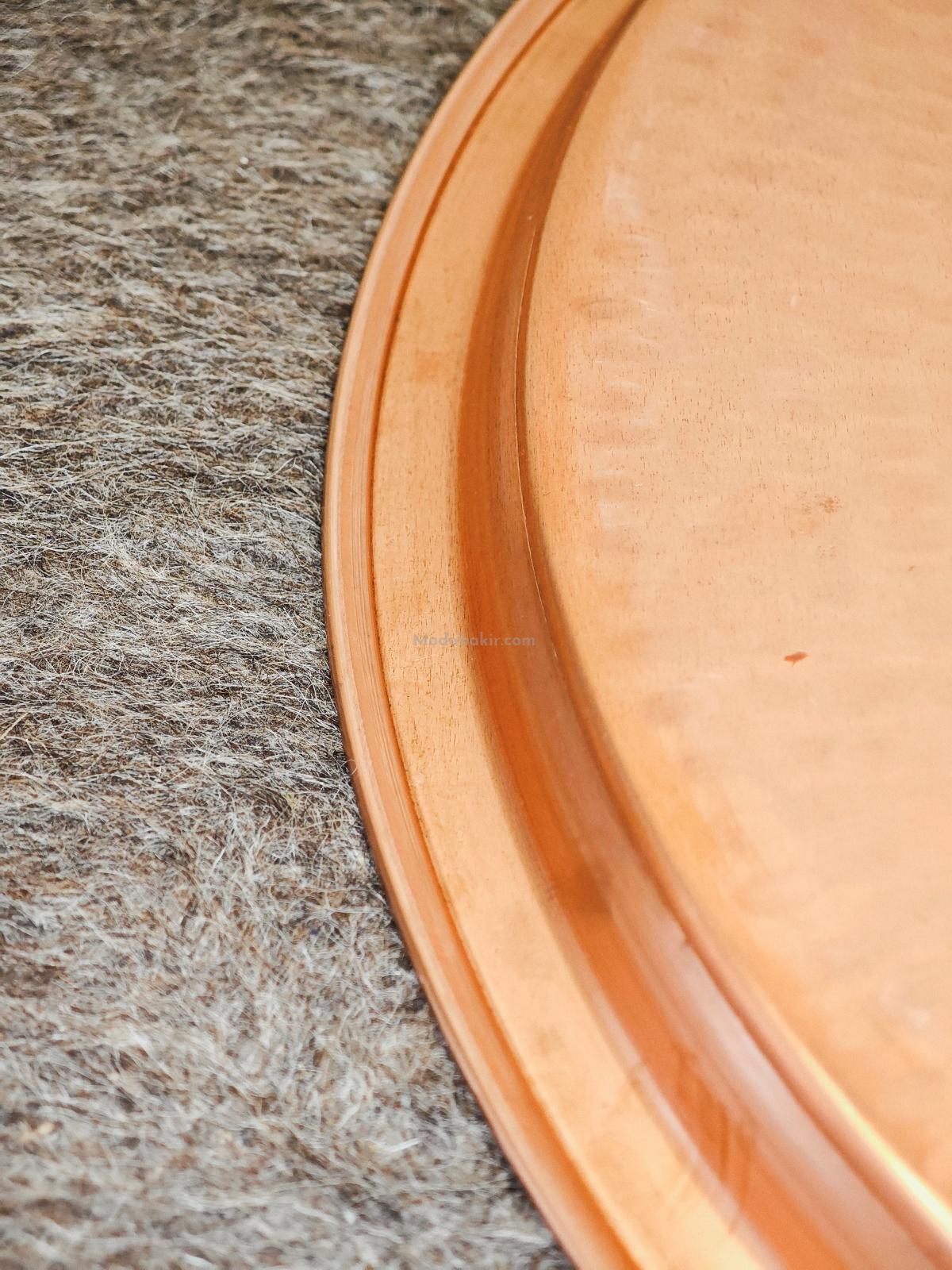 Bakır Sini Kırmızı Çekiçli 60 Cm - Görsel 2