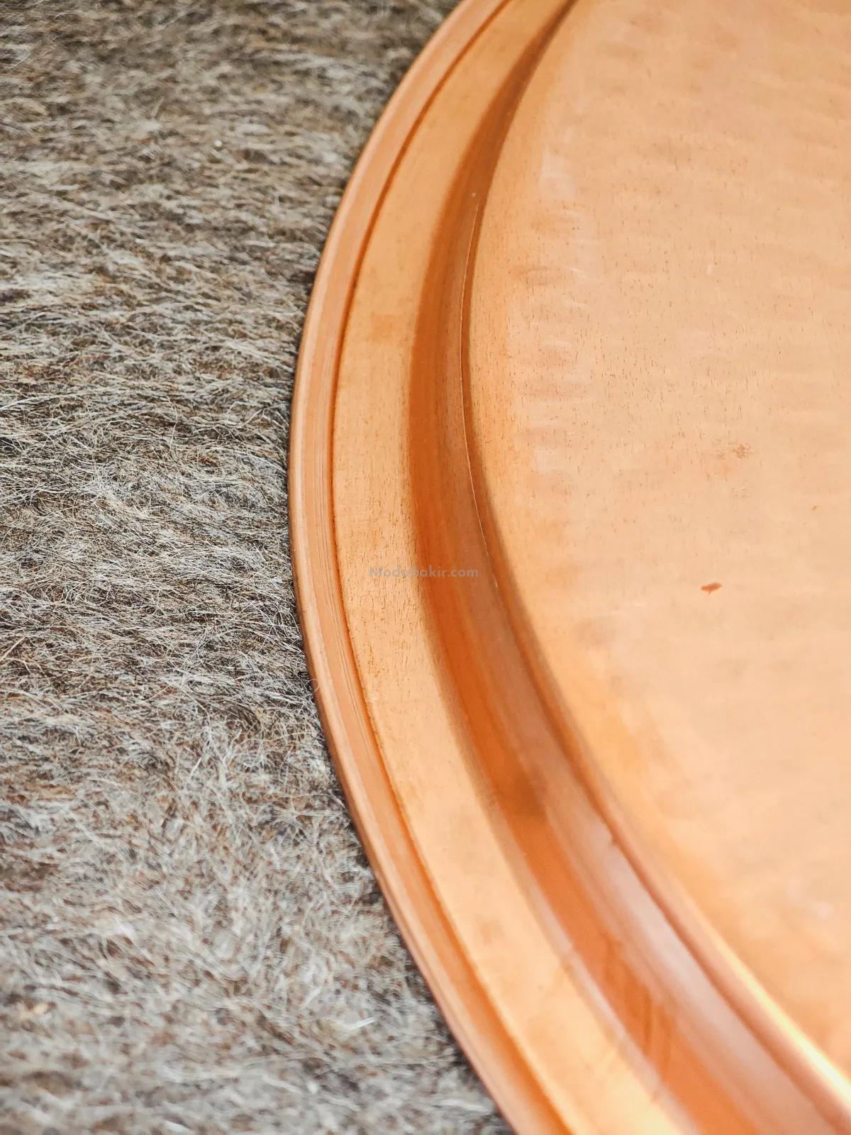 Bakır Sini Kırmızı Çekiçli 55 Cm - Görsel 2