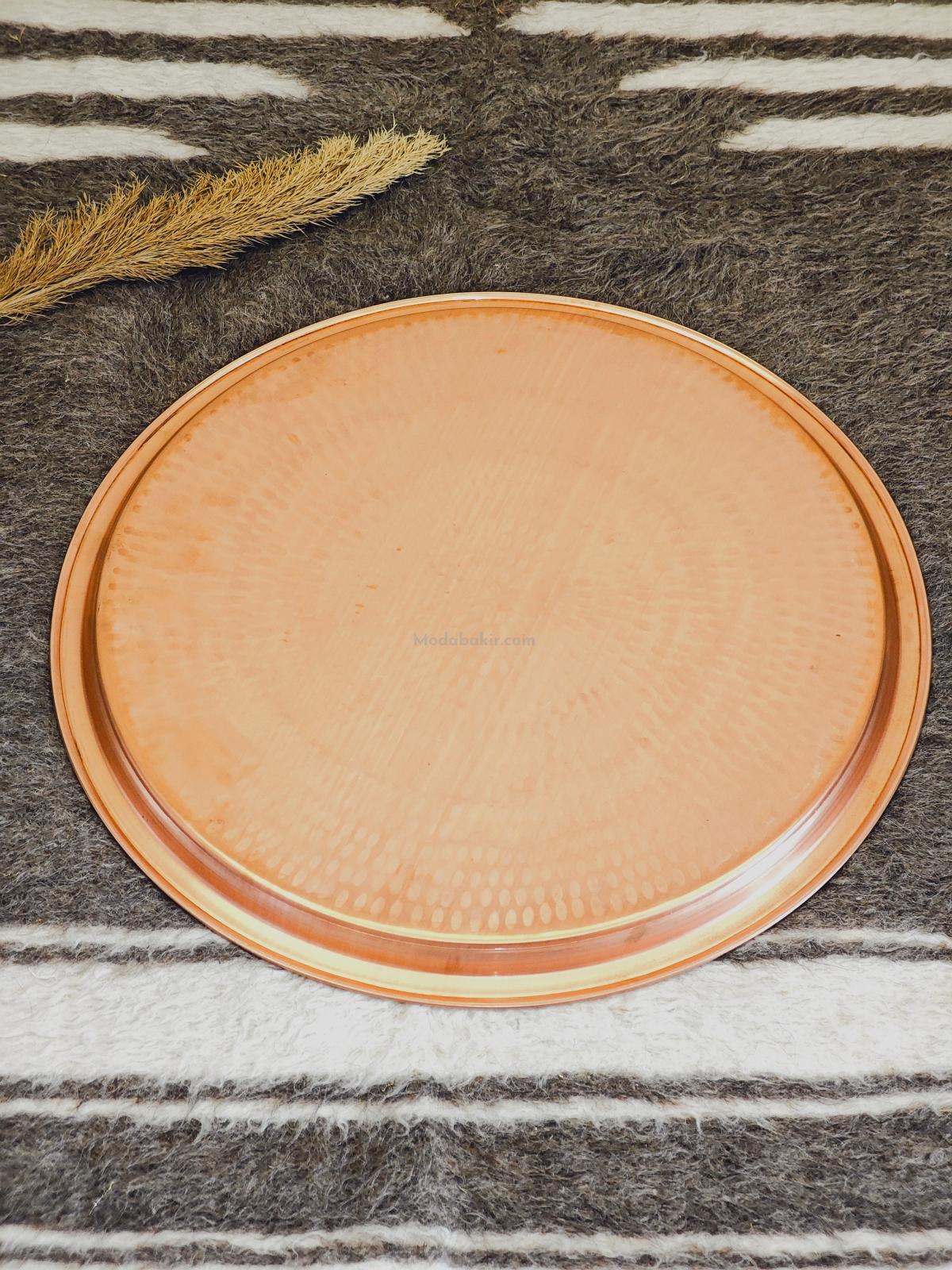 Bakır Sini Kırmızı Çekiçli 60 Cm - Görsel 5