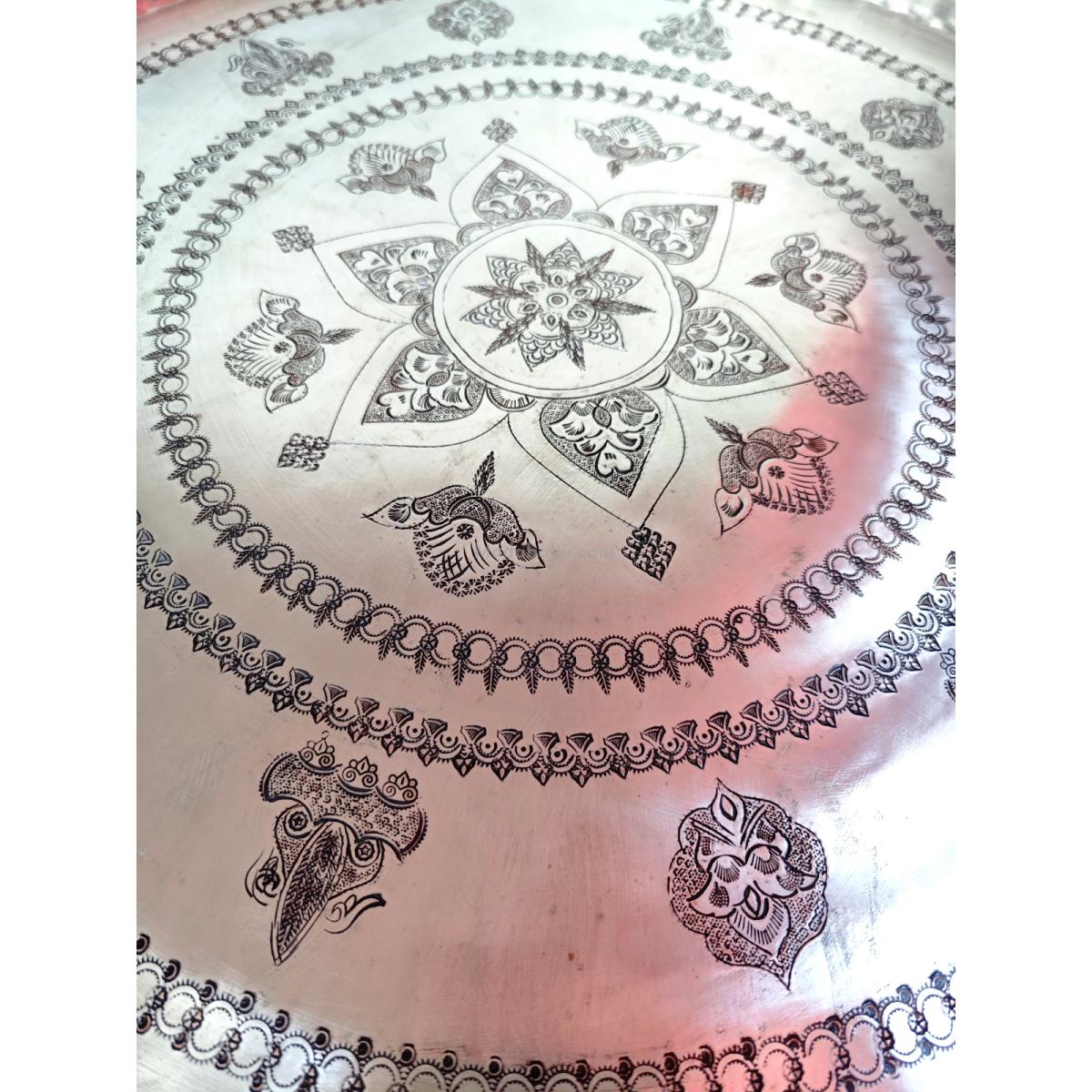 Bakır Sini Modabakir 60 Cm - Görsel 4