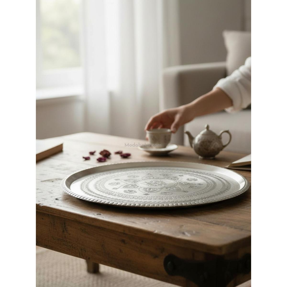 Bakır Sini Modabakir 70 Cm - Görsel 2