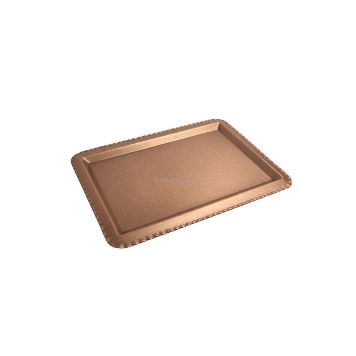 Bakır Dikdörtgen Tepsi - Görsel 1