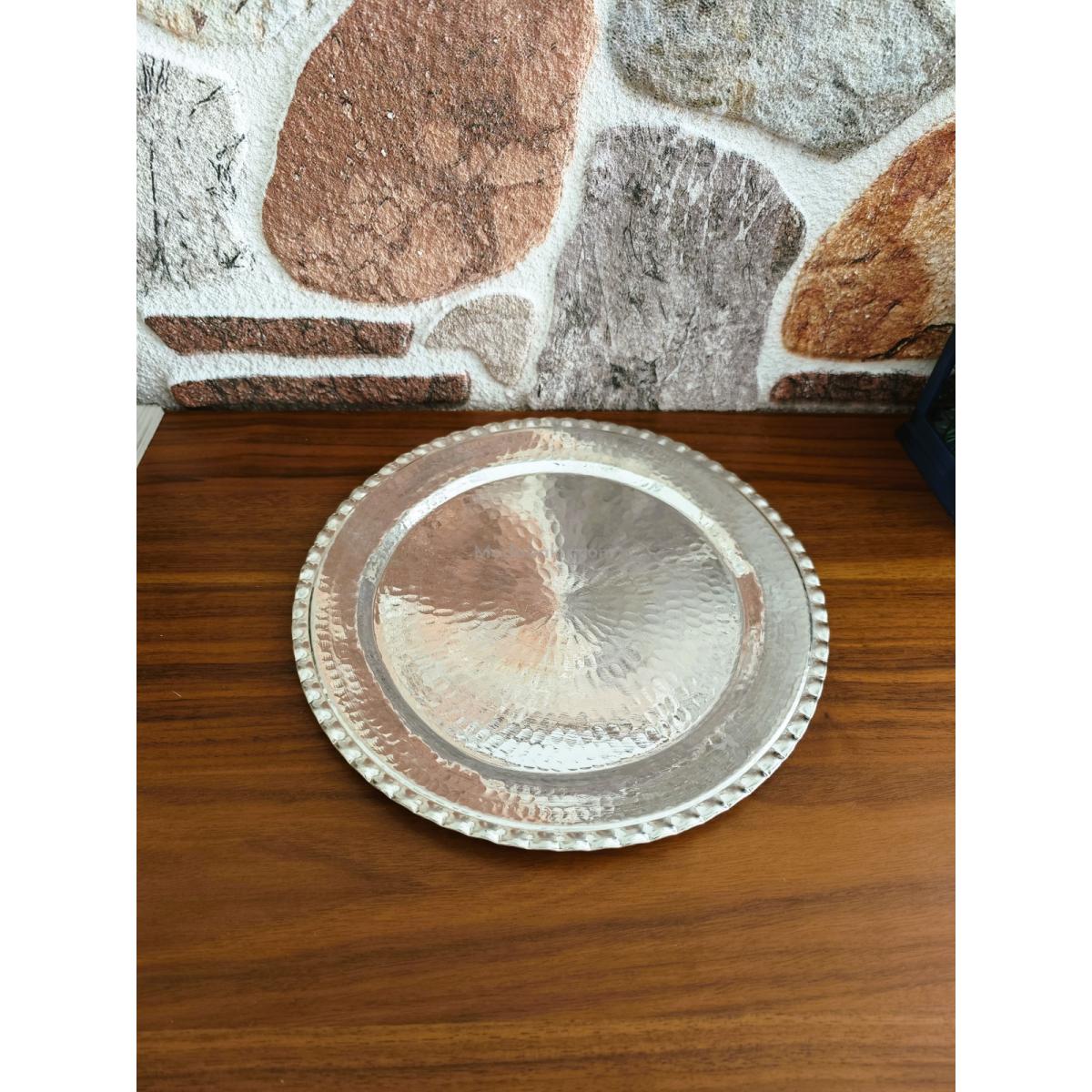 Bakır Supla Tabak 22 Cm - Görsel 3