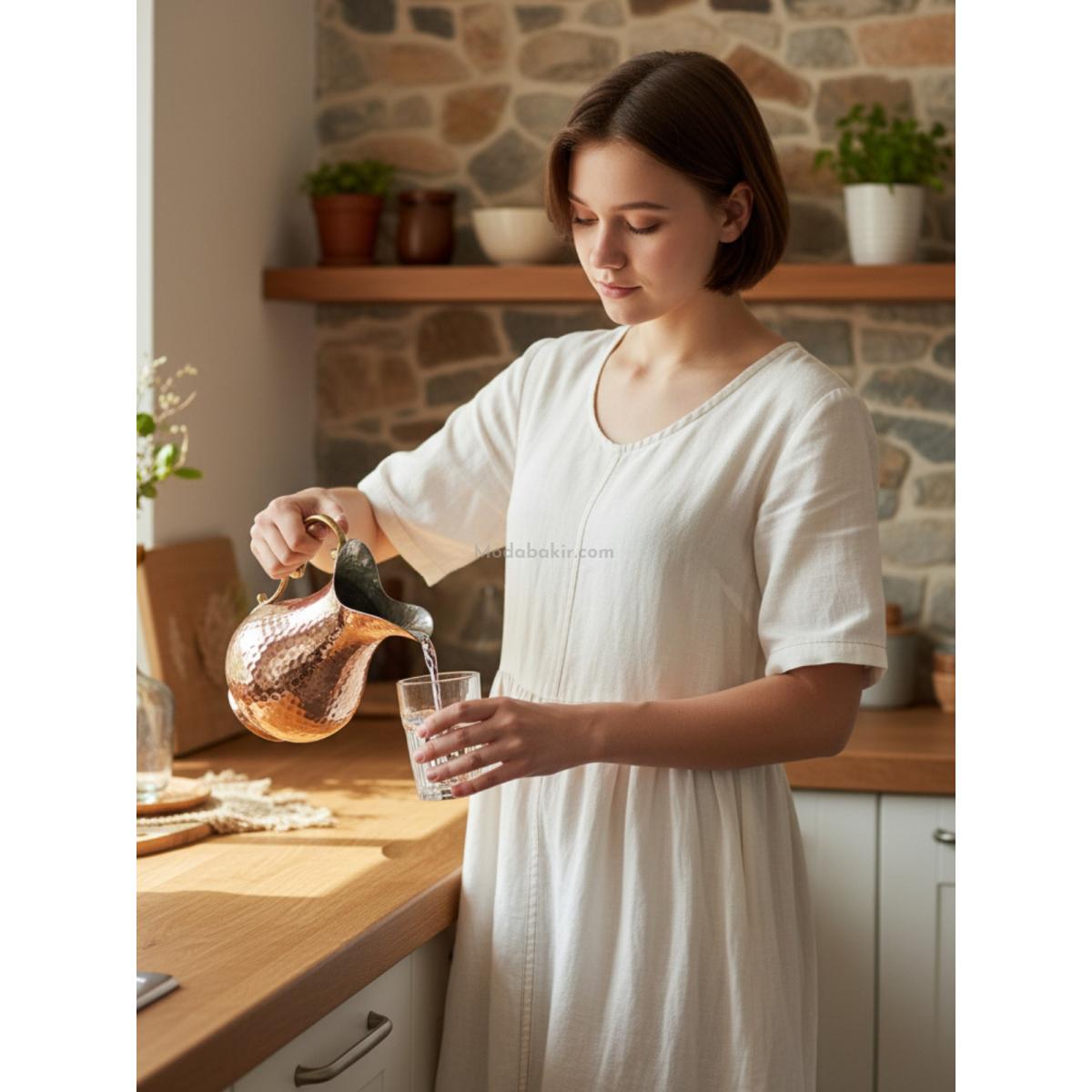 Bakır Sürahi 2 Litre - Görsel 2