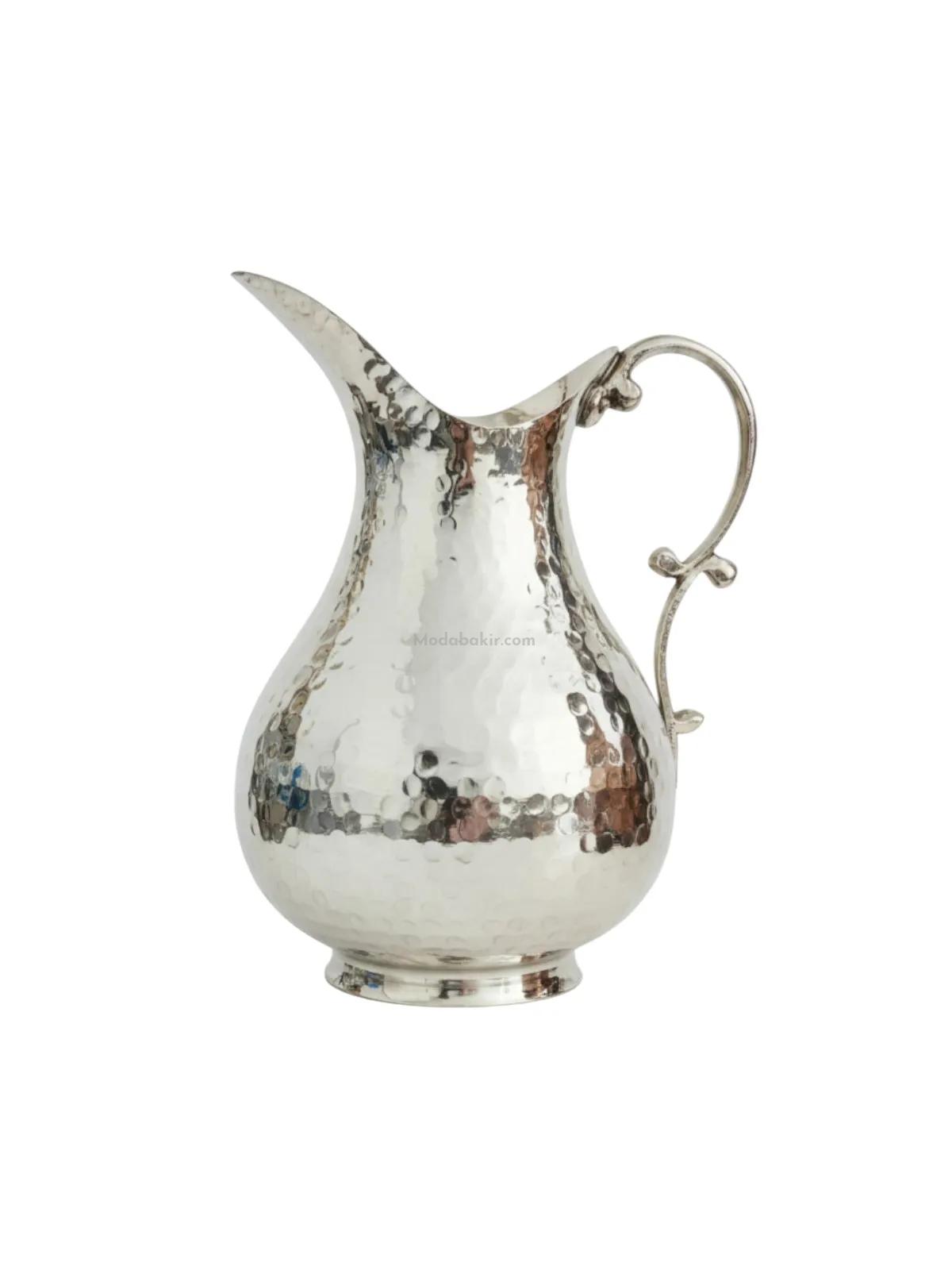 Bakır Sürahi 2 Litre Nikel - Görsel 1