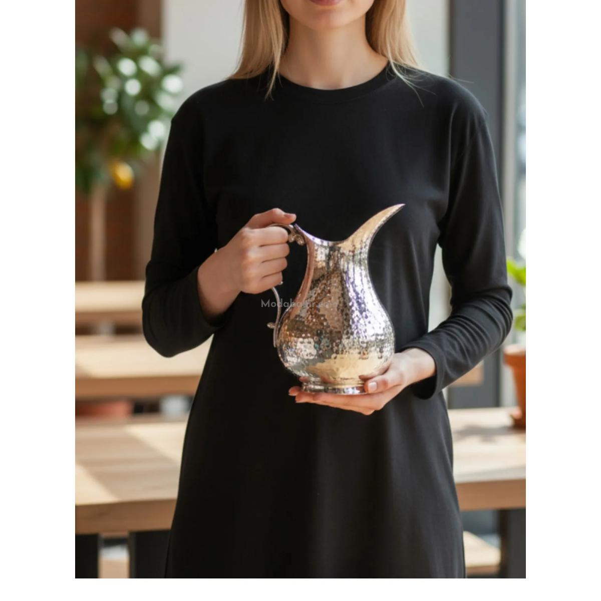 Bakır Sürahi 2 Litre Nikel - Görsel 3