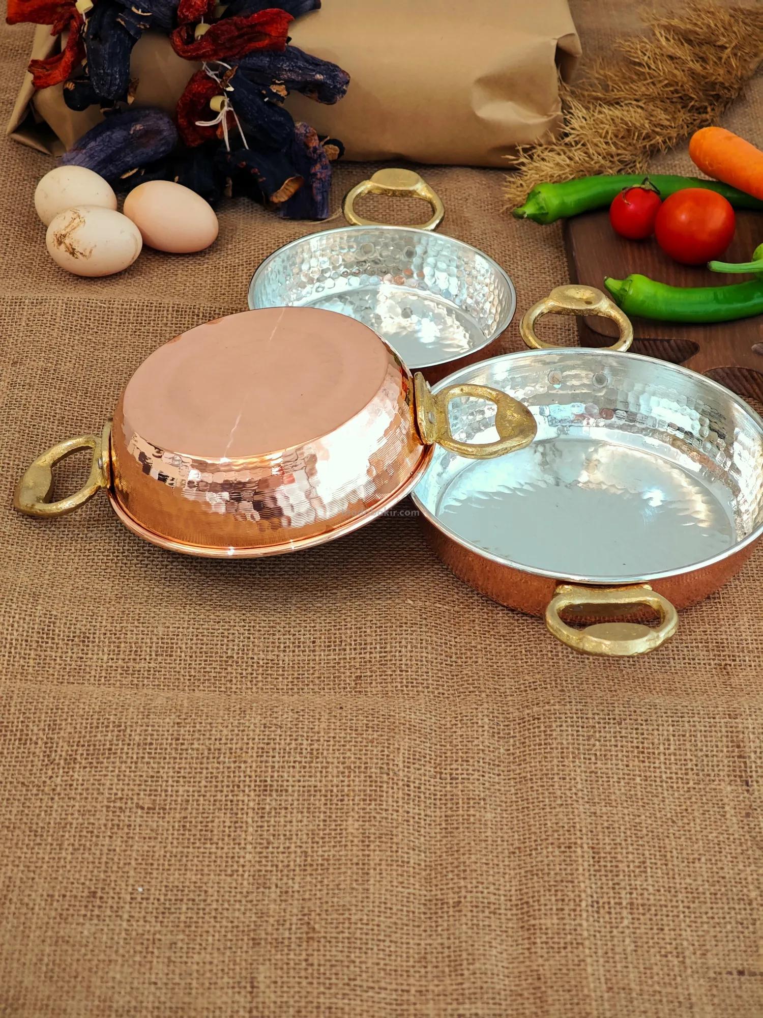 Gercek Bakır Tava 3'lü Set - Görsel 2