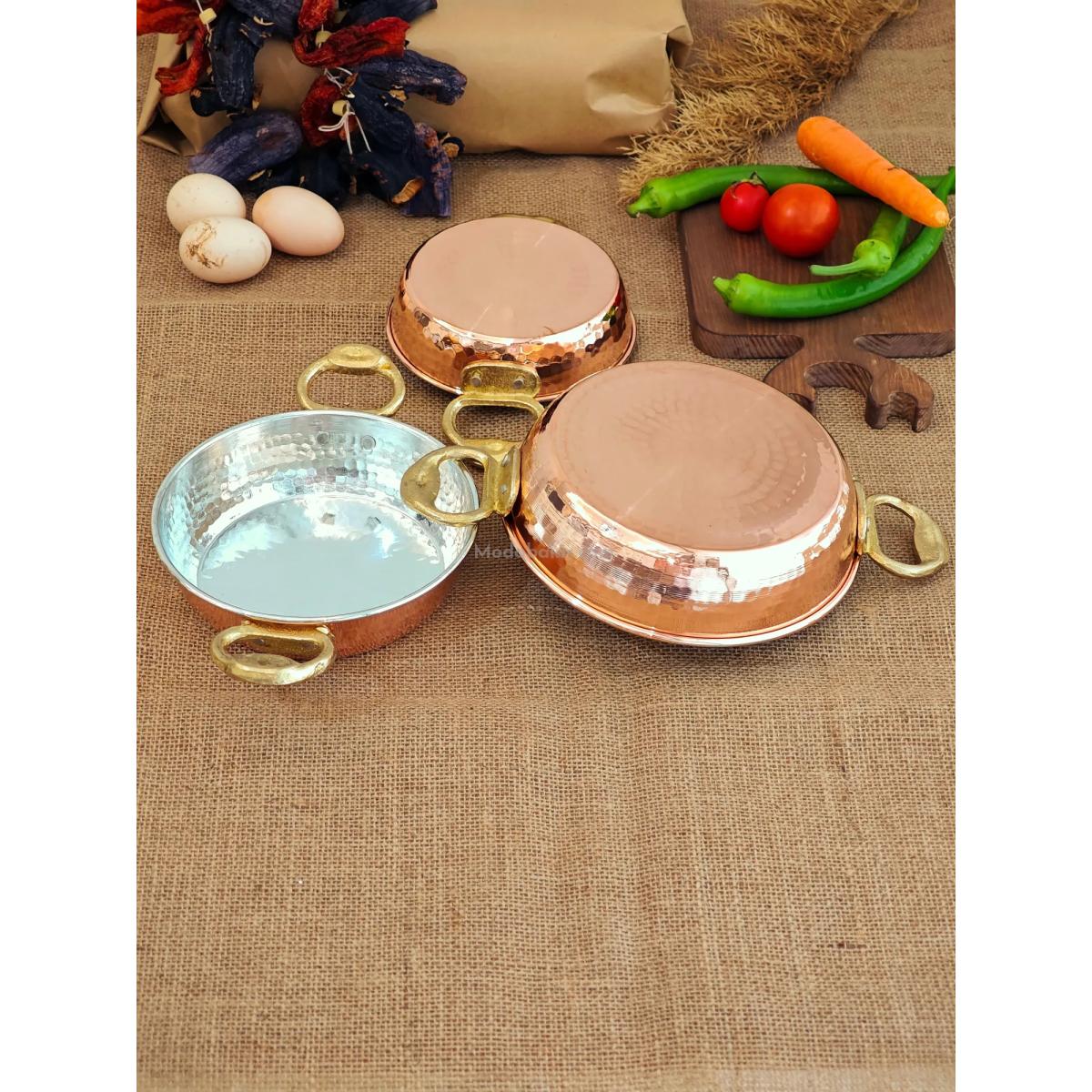 Gercek Bakır Tava 3'lü Set - Görsel 3