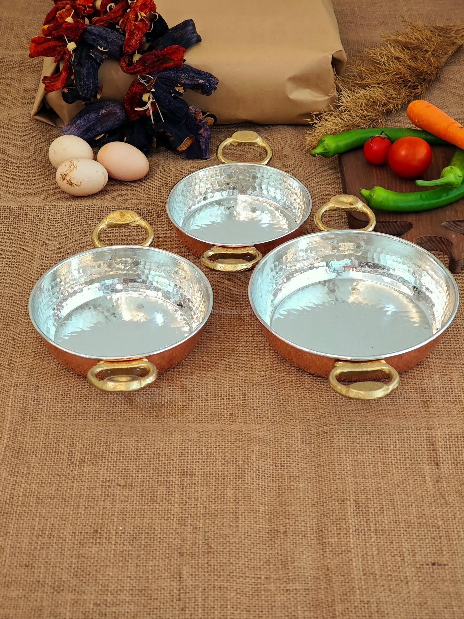 Gercek Bakır Tava 3'lü Set - Görsel 4