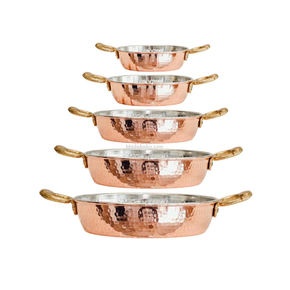 Bakır Sahan Seti 5'li - Görsel 1