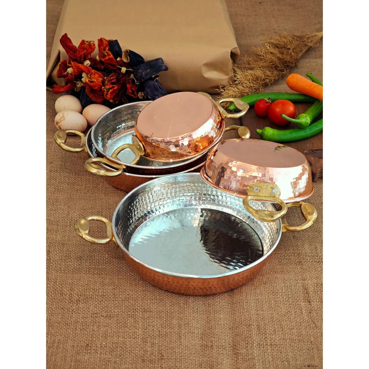 Bakır Tava Kalın 5'li Set - Görsel 4