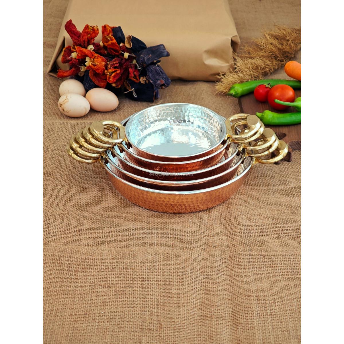 Bakır Sahan Seti 5'li - Görsel 5