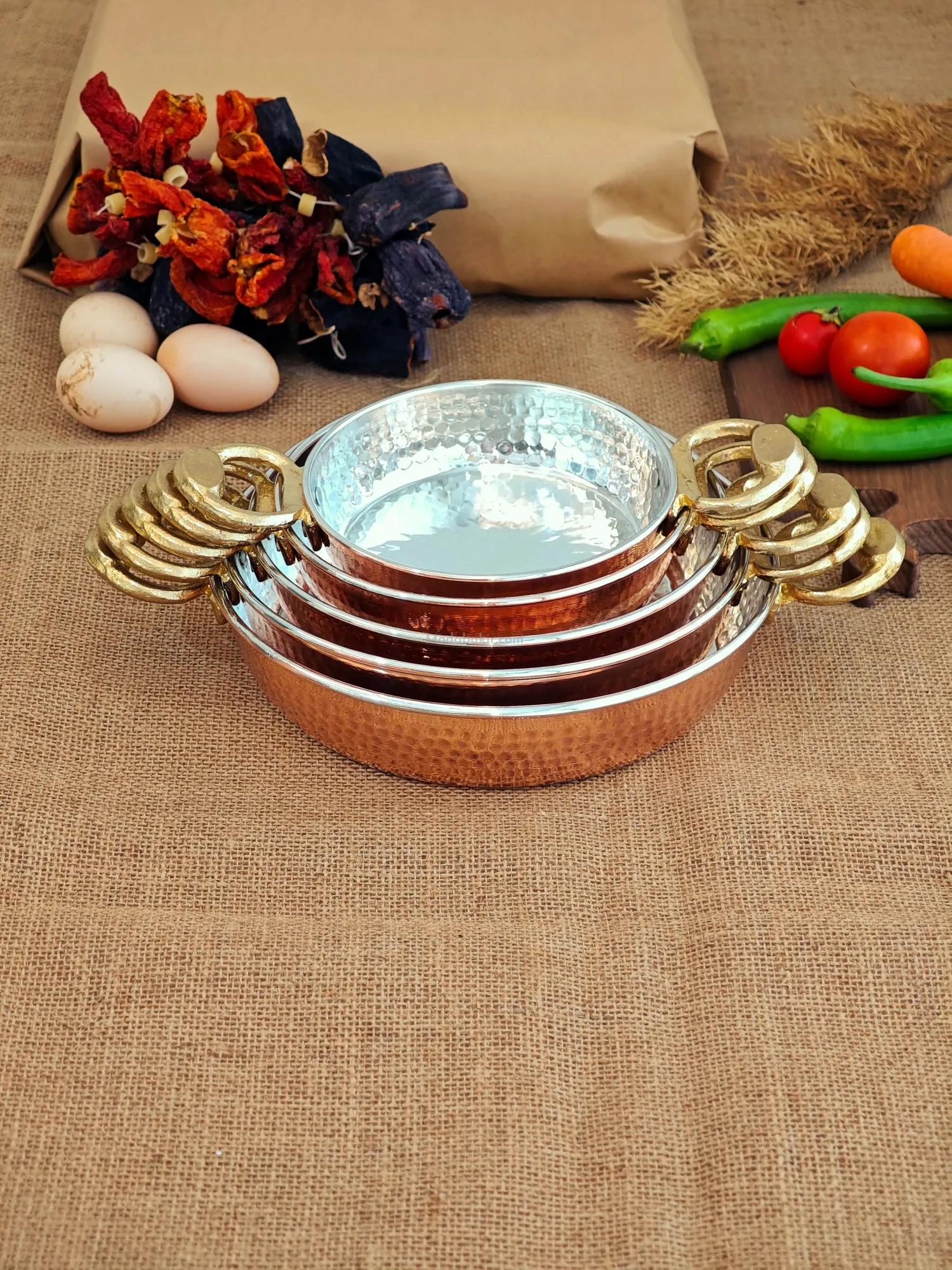 Bakır Tava Kalın 5'li Set - Görsel 5