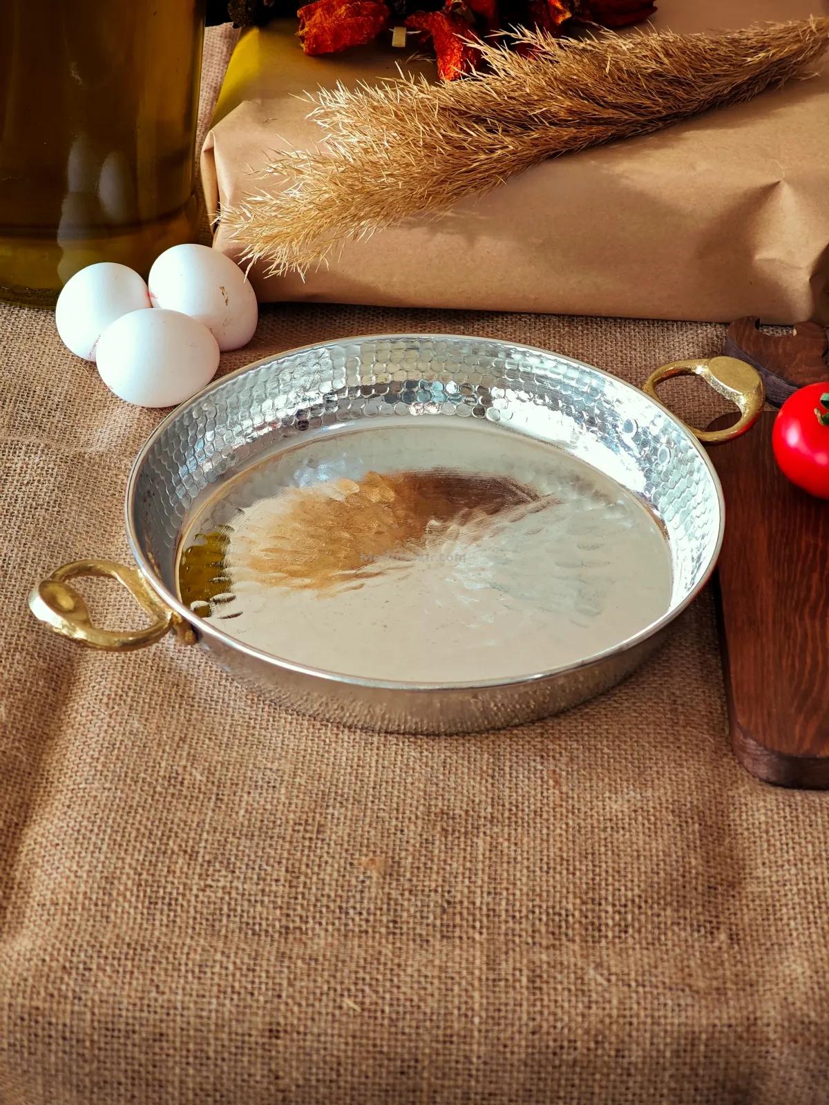 Bakır Tava İç Dış Kalaylı 16 cm - Görsel 2