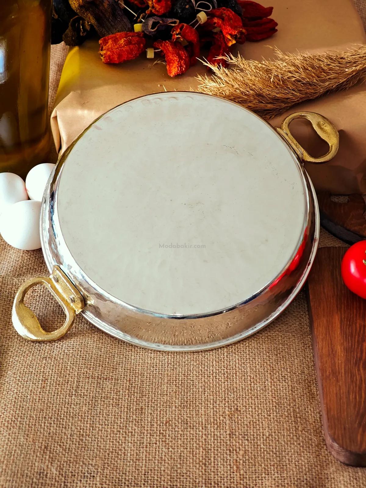 Bakır Tava İç Dış Kalaylı 16 cm - Görsel 3