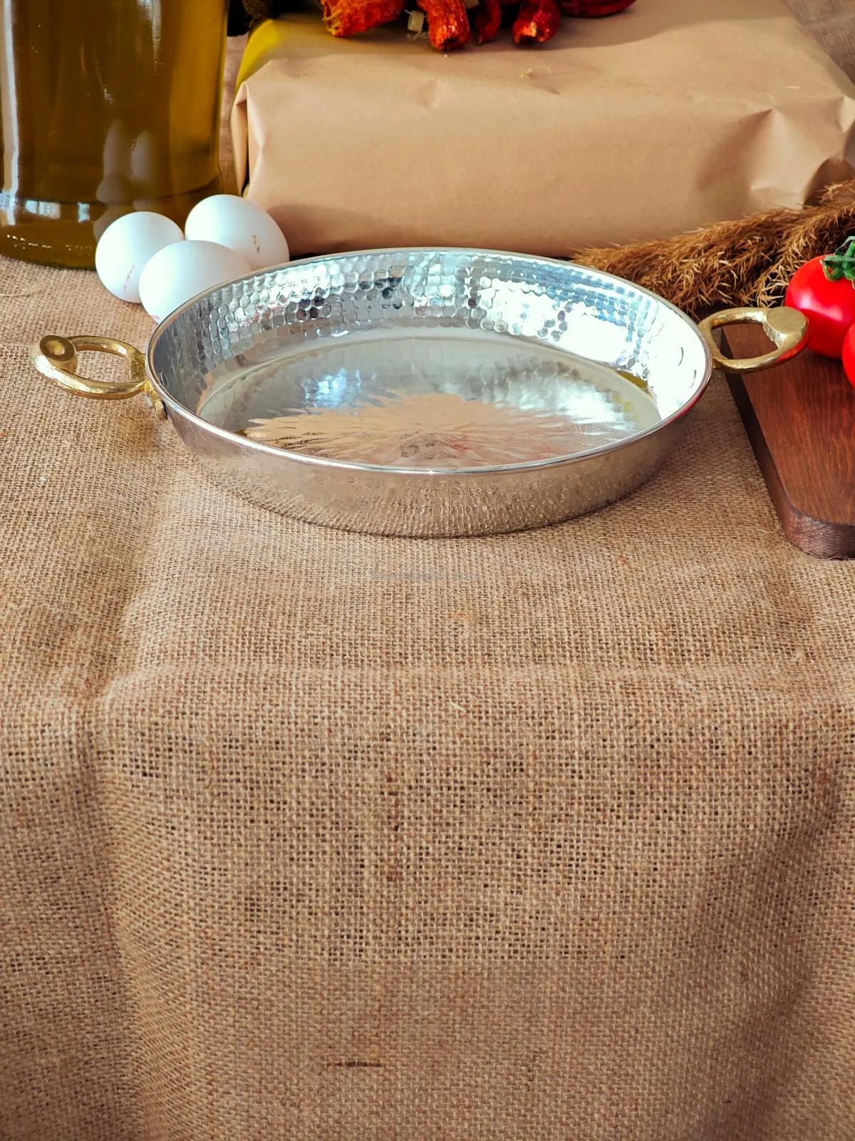 Bakır Tava İç Dış Kalaylı 16 cm - Görsel 4